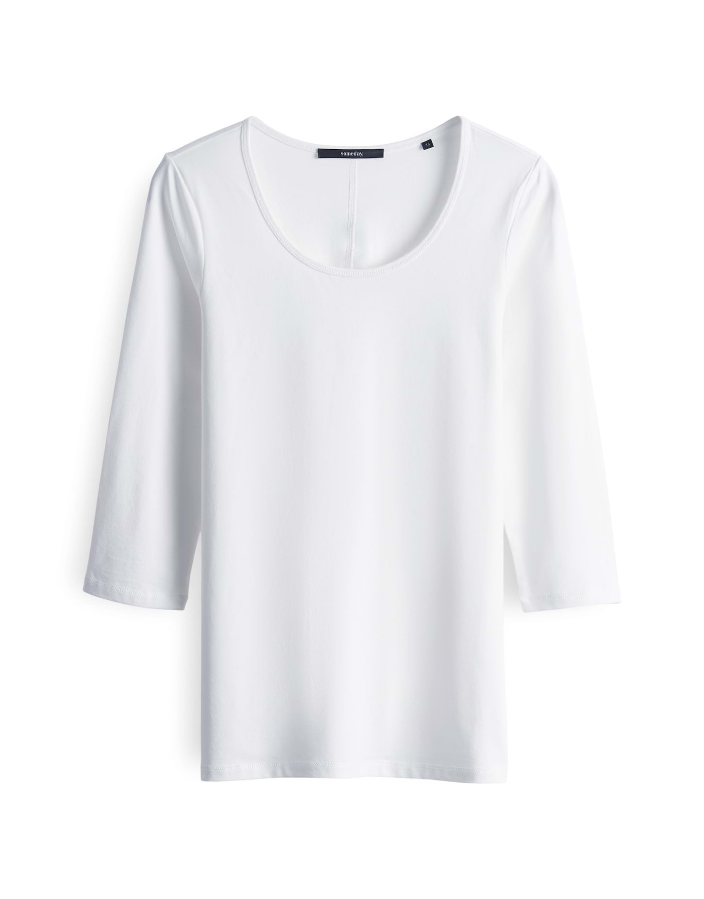 Fashionista Damen Blusenshirt 3/4 Arm schmale Passform Modal Mix