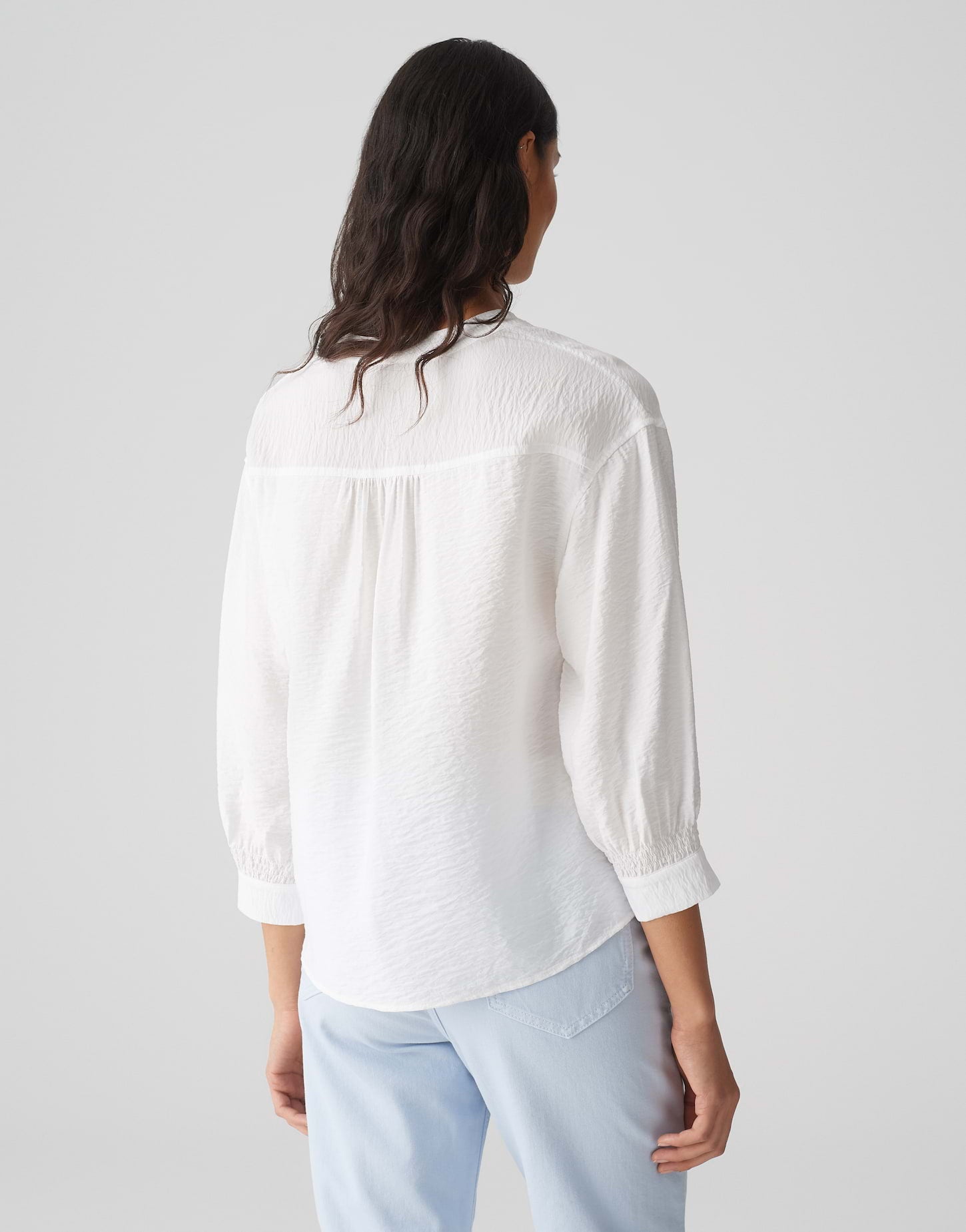 OPUS Bluse Damen V-Ausschnitt weite Passform