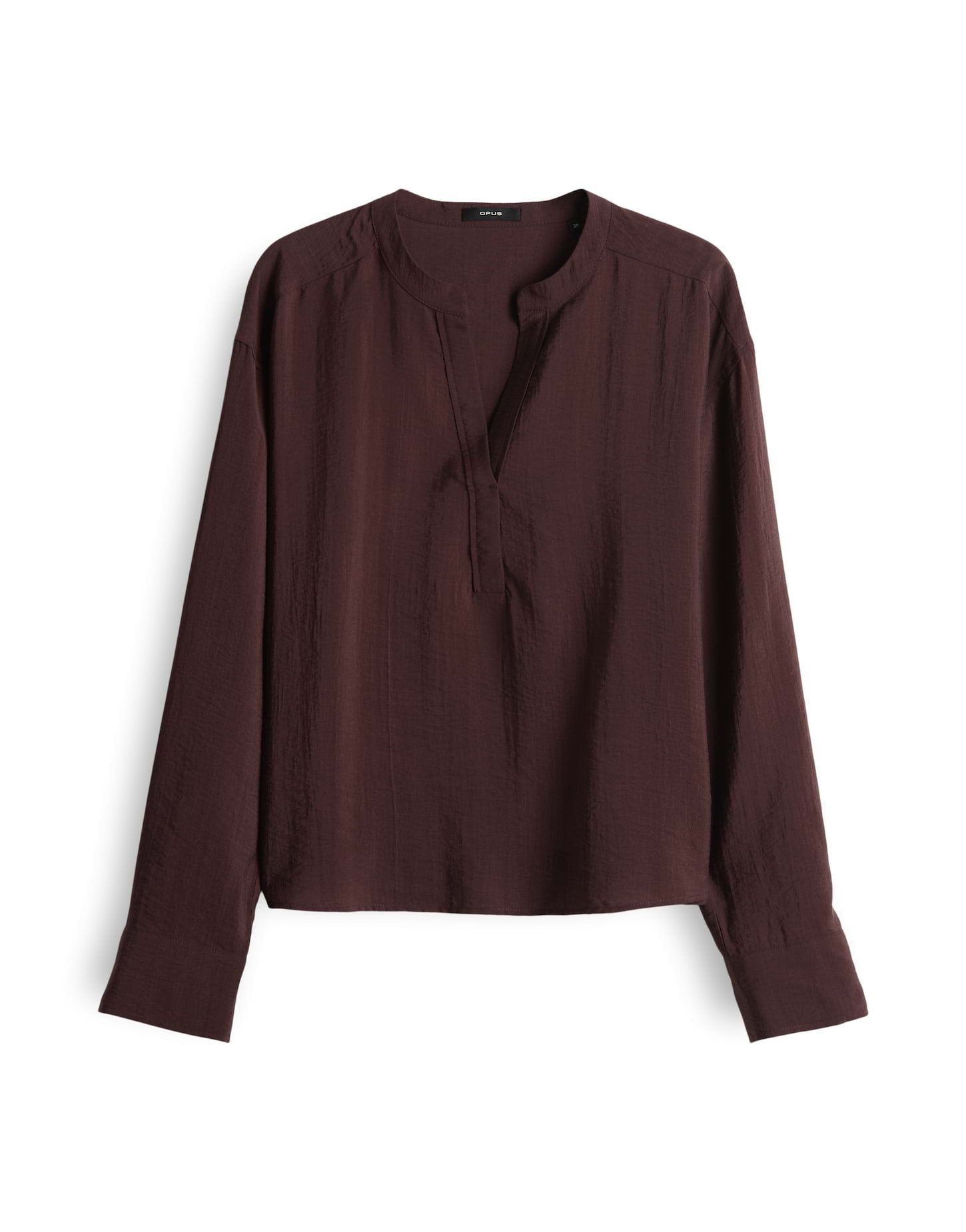 OPUS Lockeres Damen Langarmshirt mit V-Ausschnitt und Crash Optik