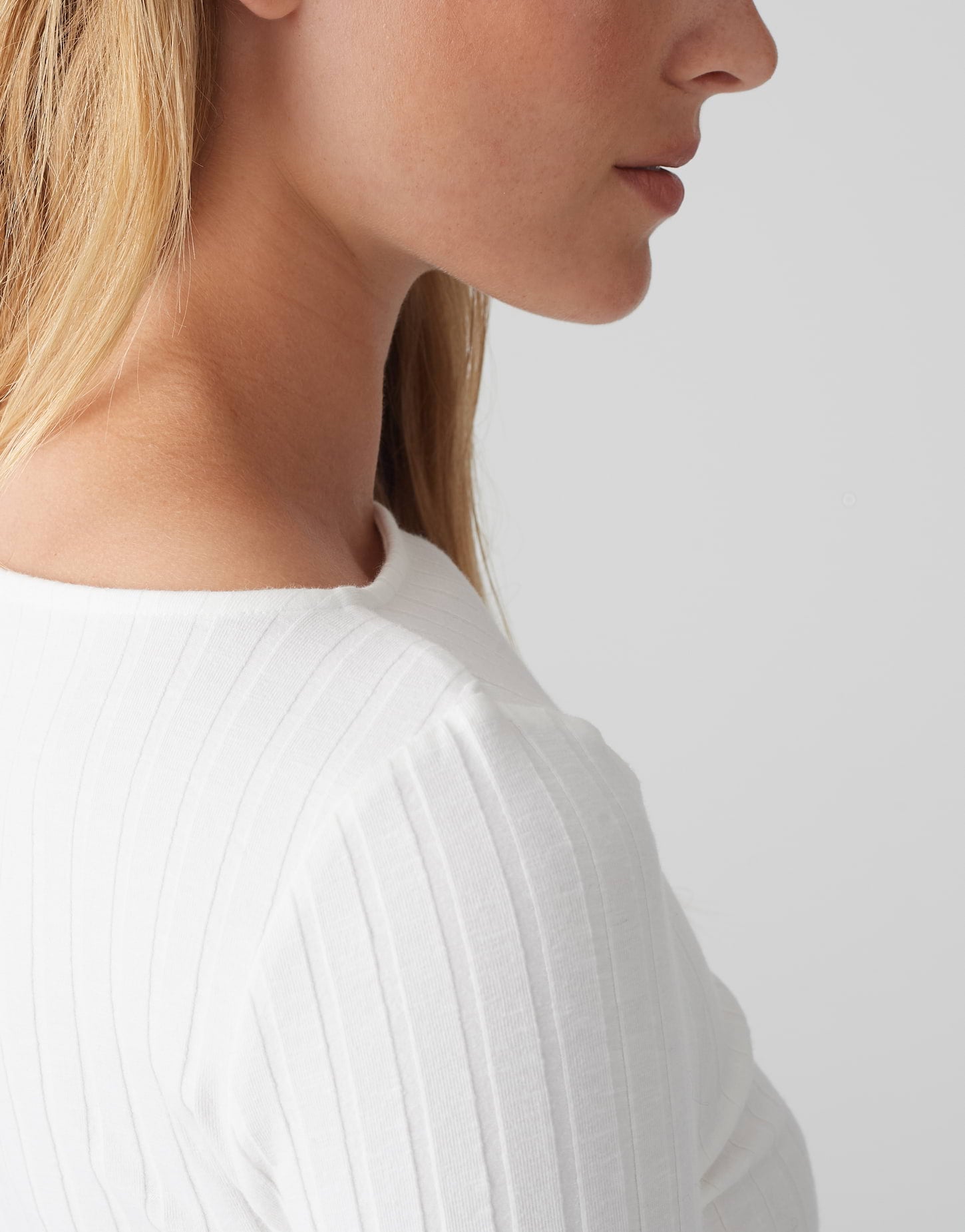 OPUS Langarmshirt Damen schmal geschnitten U-Boot-Ausschnitt Baumwoll Mix