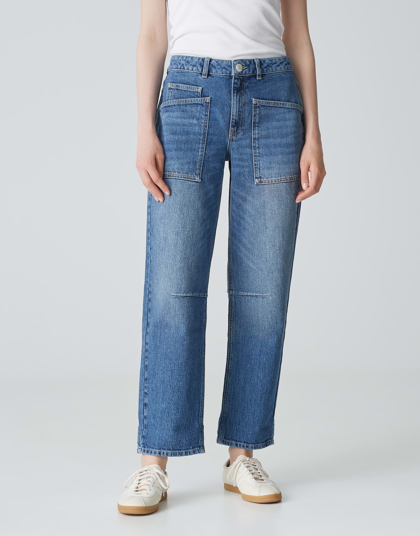 OPUS Denim Jeans Tapered Fit Damen Stretch