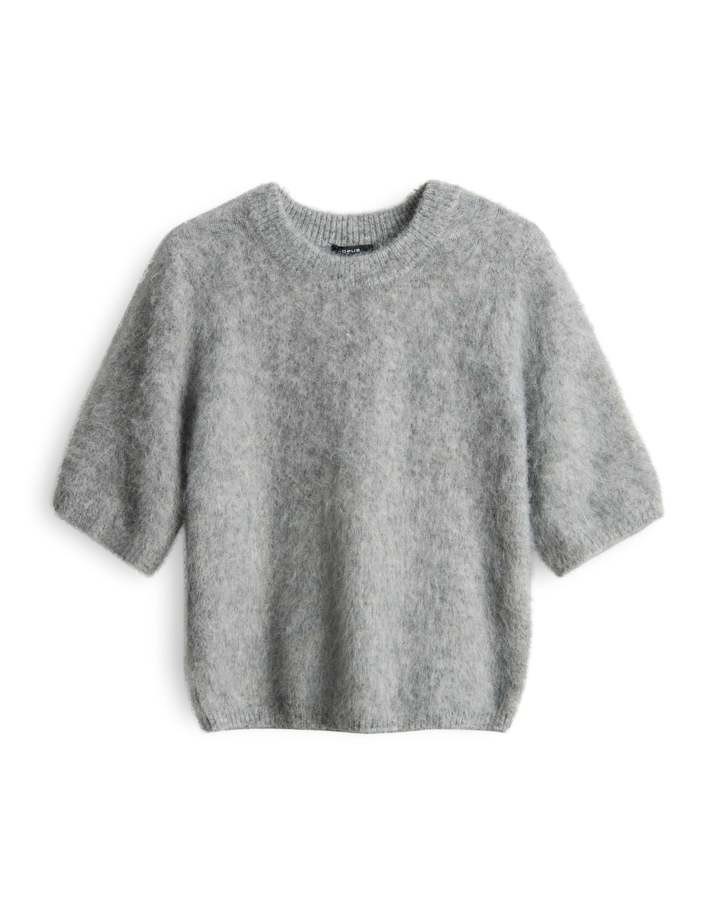 OPUS Damen Pullover Halbarm Rundhalsausschnitt Strick flauschiger Griff
