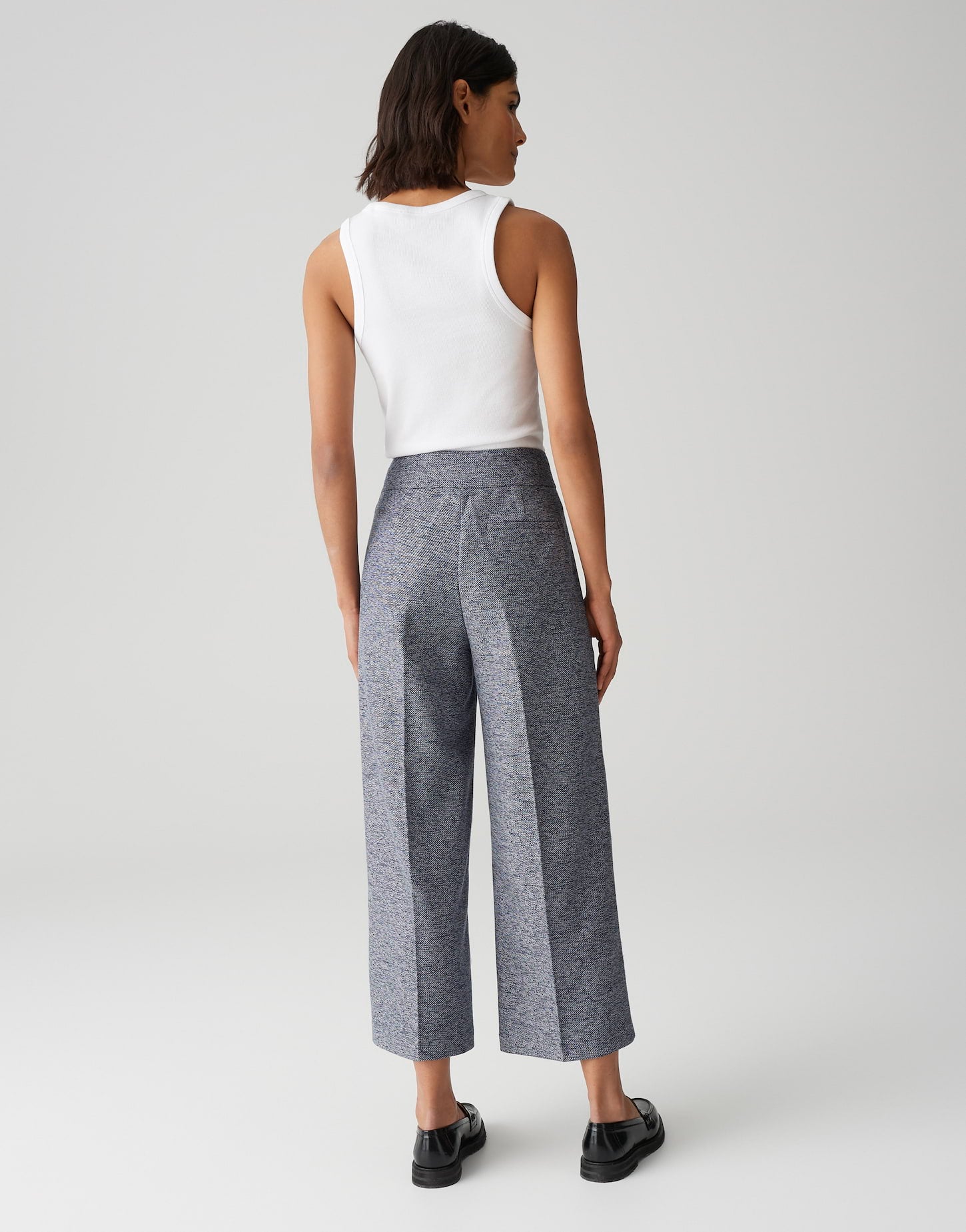 OPUS Wide Cropped Hose Damen Bequem Stretch
