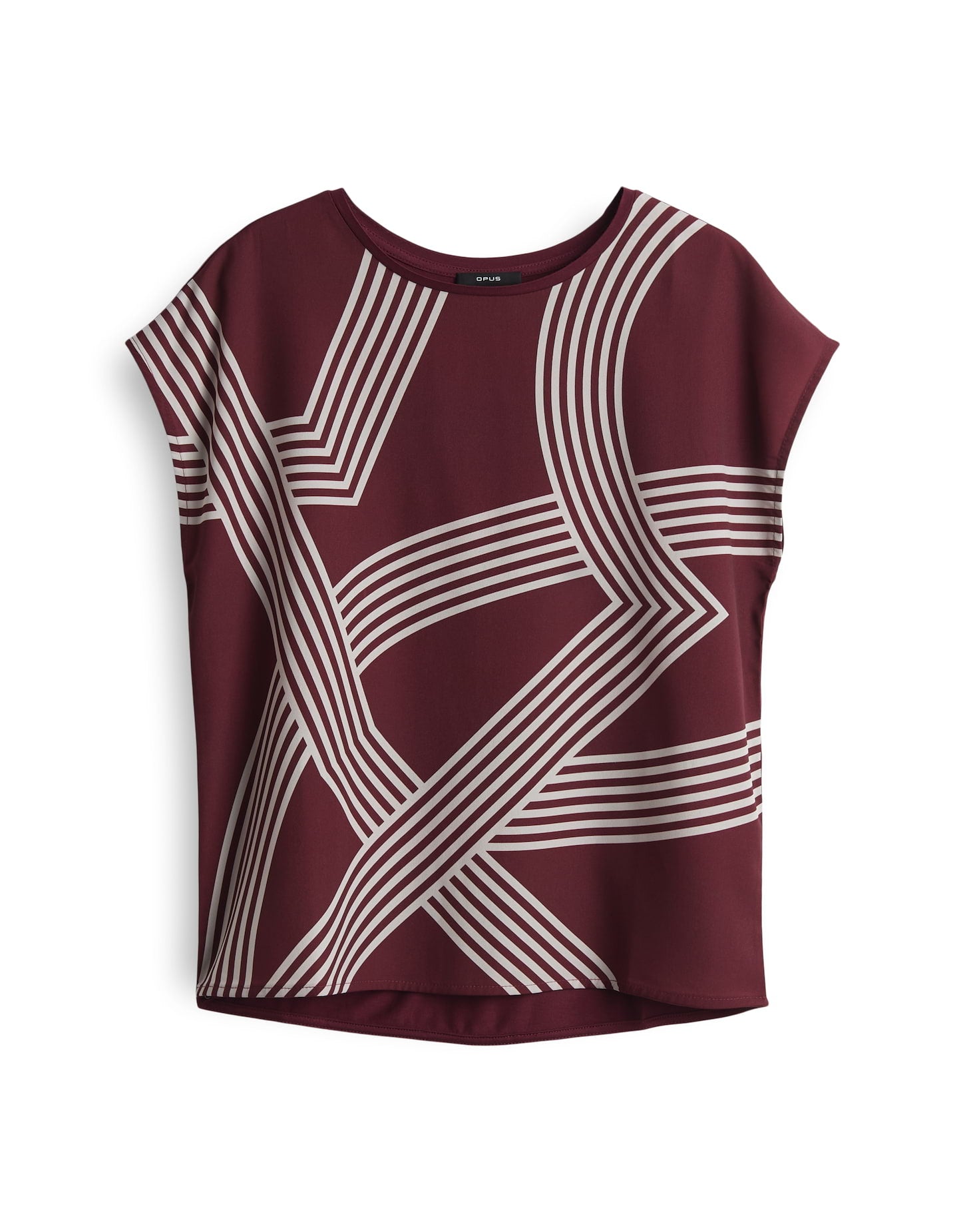 OPUS Damen T-Shirt überschnittener Kurzarm Webware glatter Griff