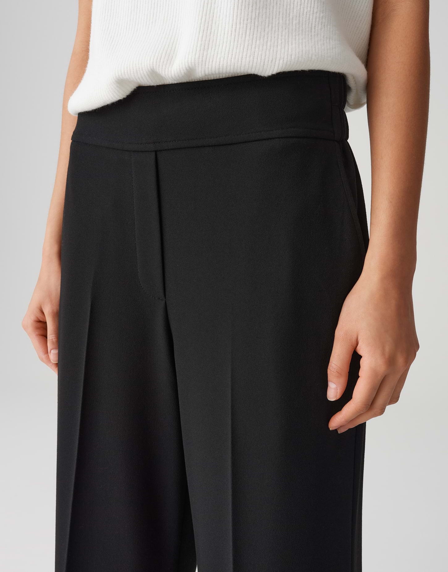 OPUS Webware Damen Hose mit Bügelfalten und Gummibund