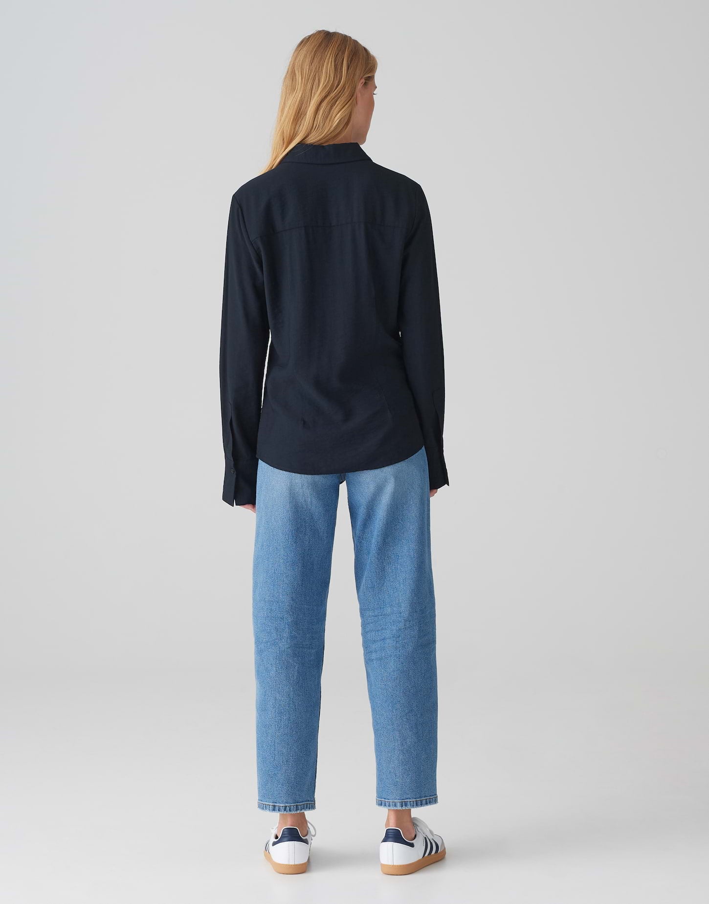 OPUS Blusenshirt Damen Leicht Tailliert Langarm Webware