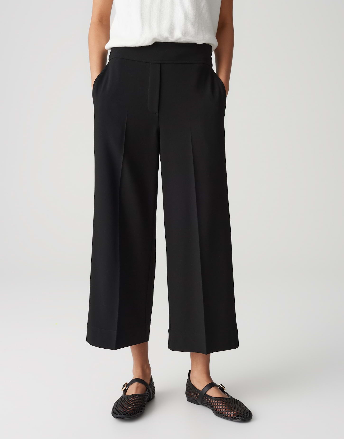 OPUS Webware Damen Hose mit Bügelfalten und Gummibund