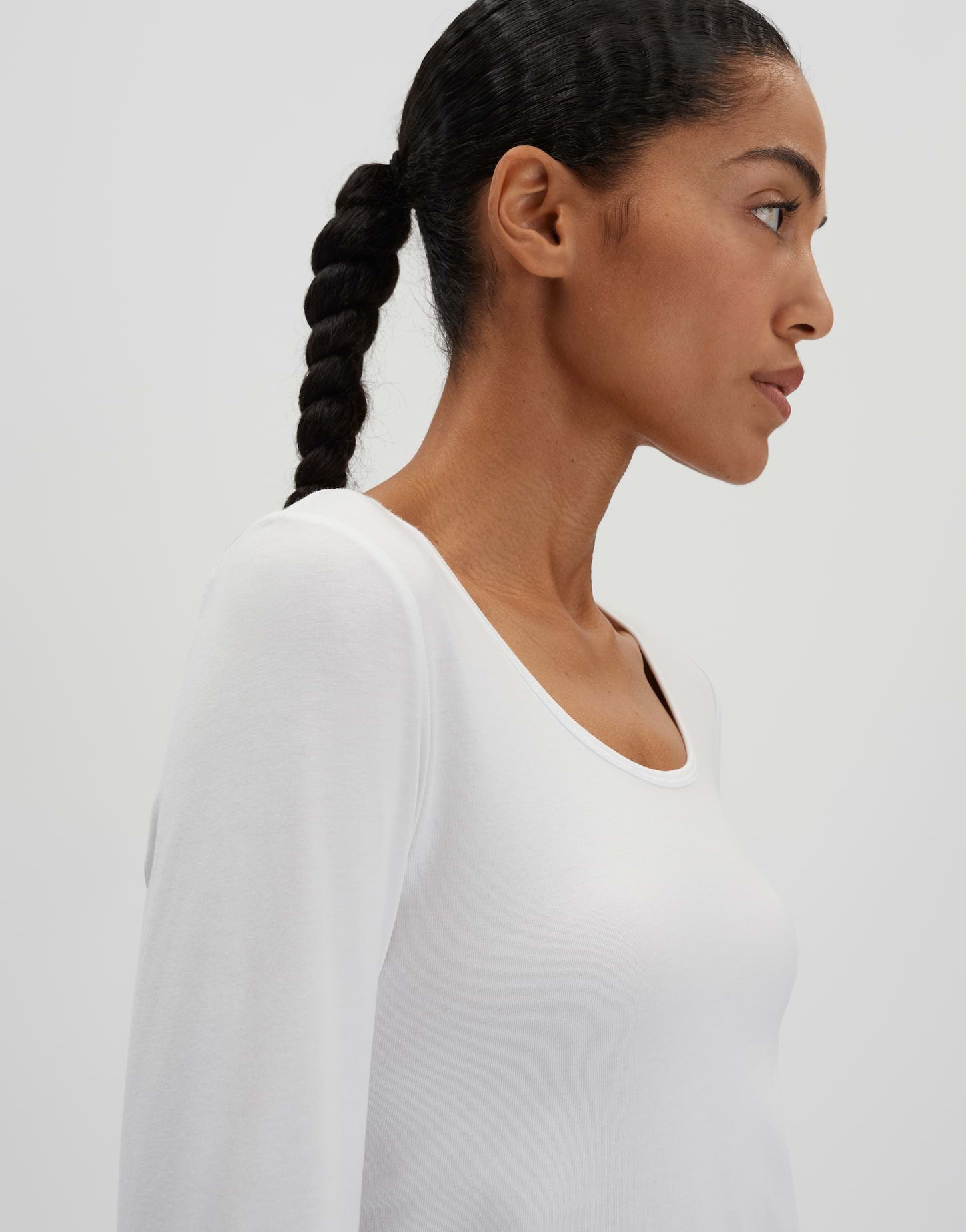 Fashionista Damen Blusenshirt 3/4 Arm schmale Passform Modal Mix
