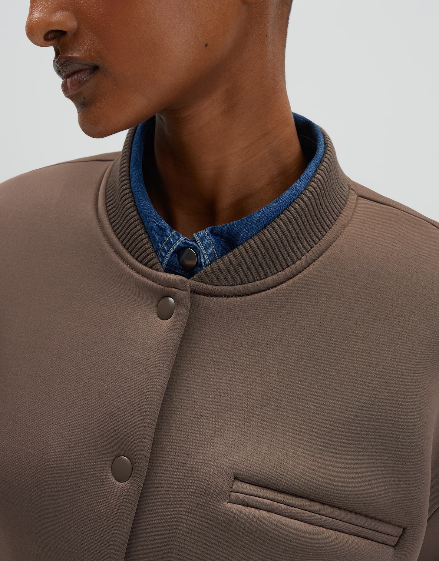 Fashionista Scuba Sweatshirt Damen Weit geschnittenes Langarmshirt