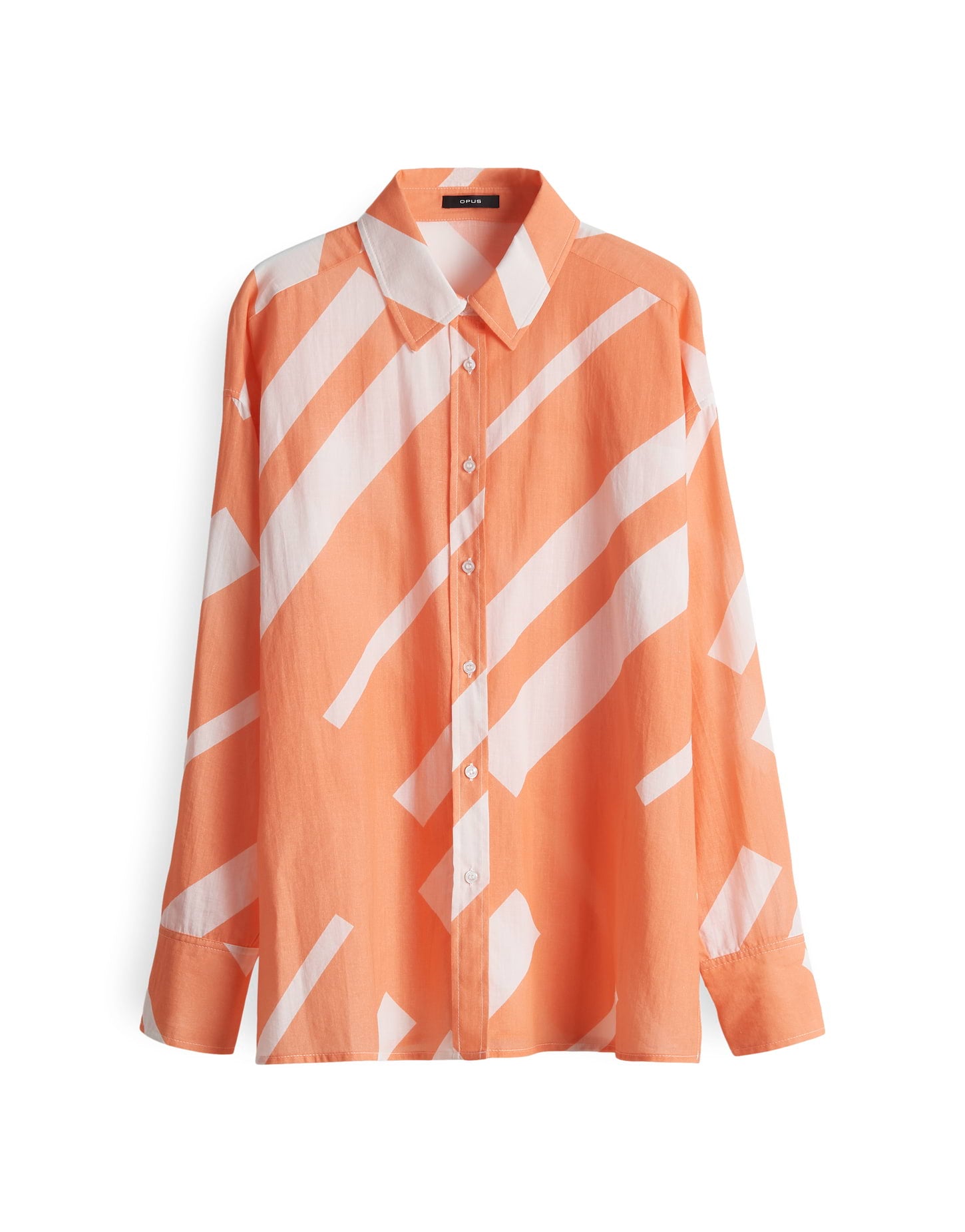 OPUS Hemdbluse Damen Leichte Baumwolle Streifenmuster