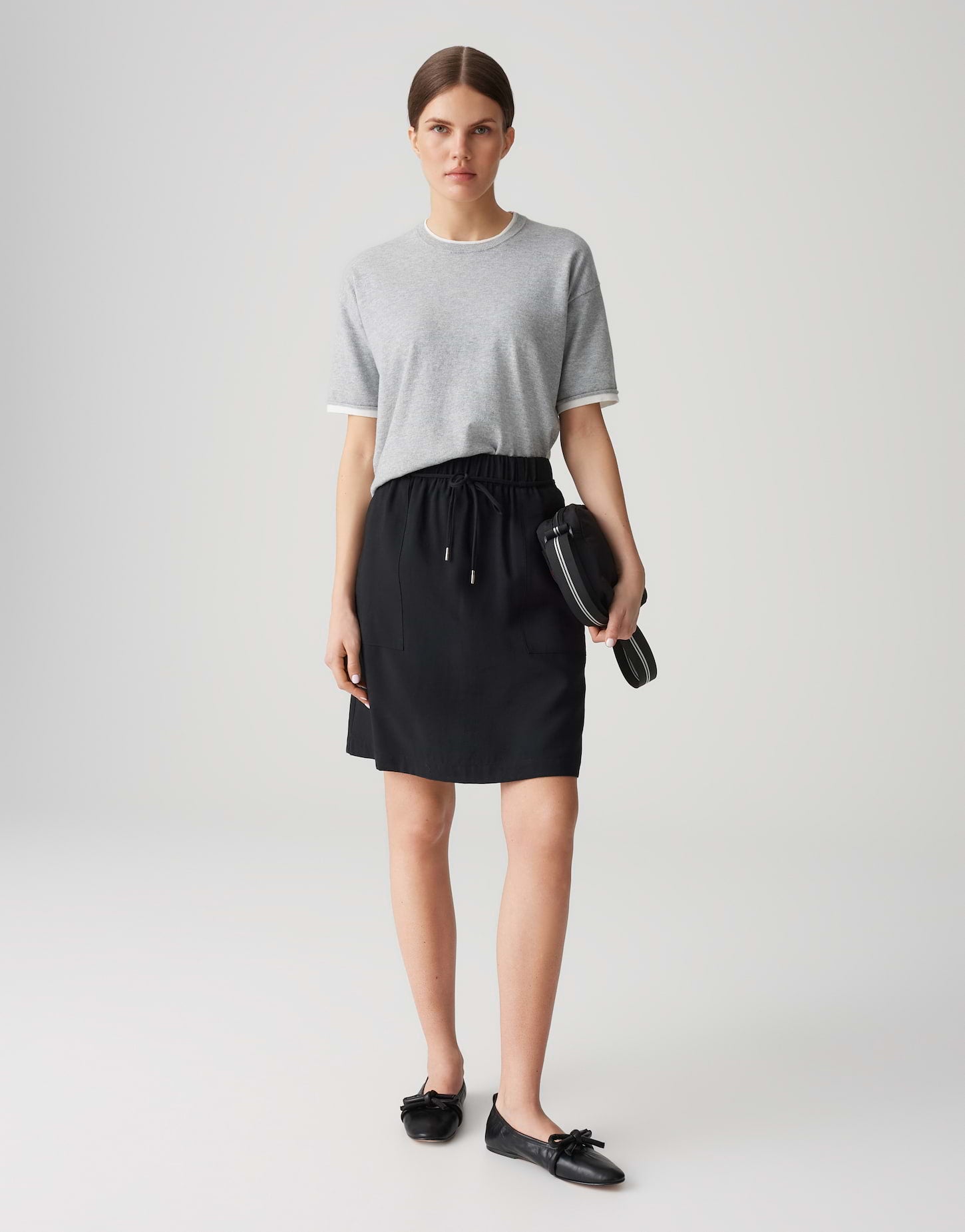 OPUS Lockeres Mini-Kleid Damen Webware mit Cargotaschen