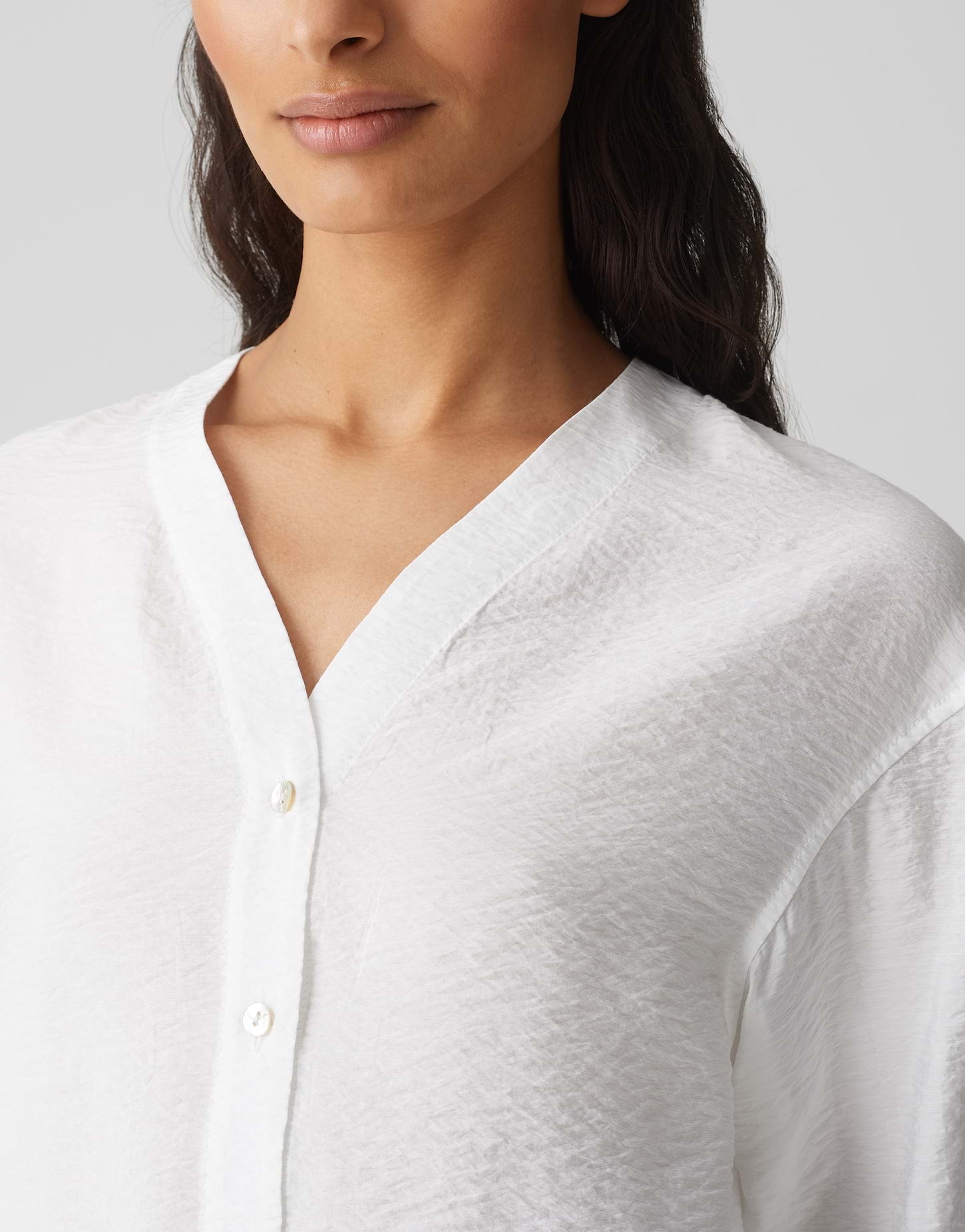 OPUS Bluse Damen V-Ausschnitt weite Passform