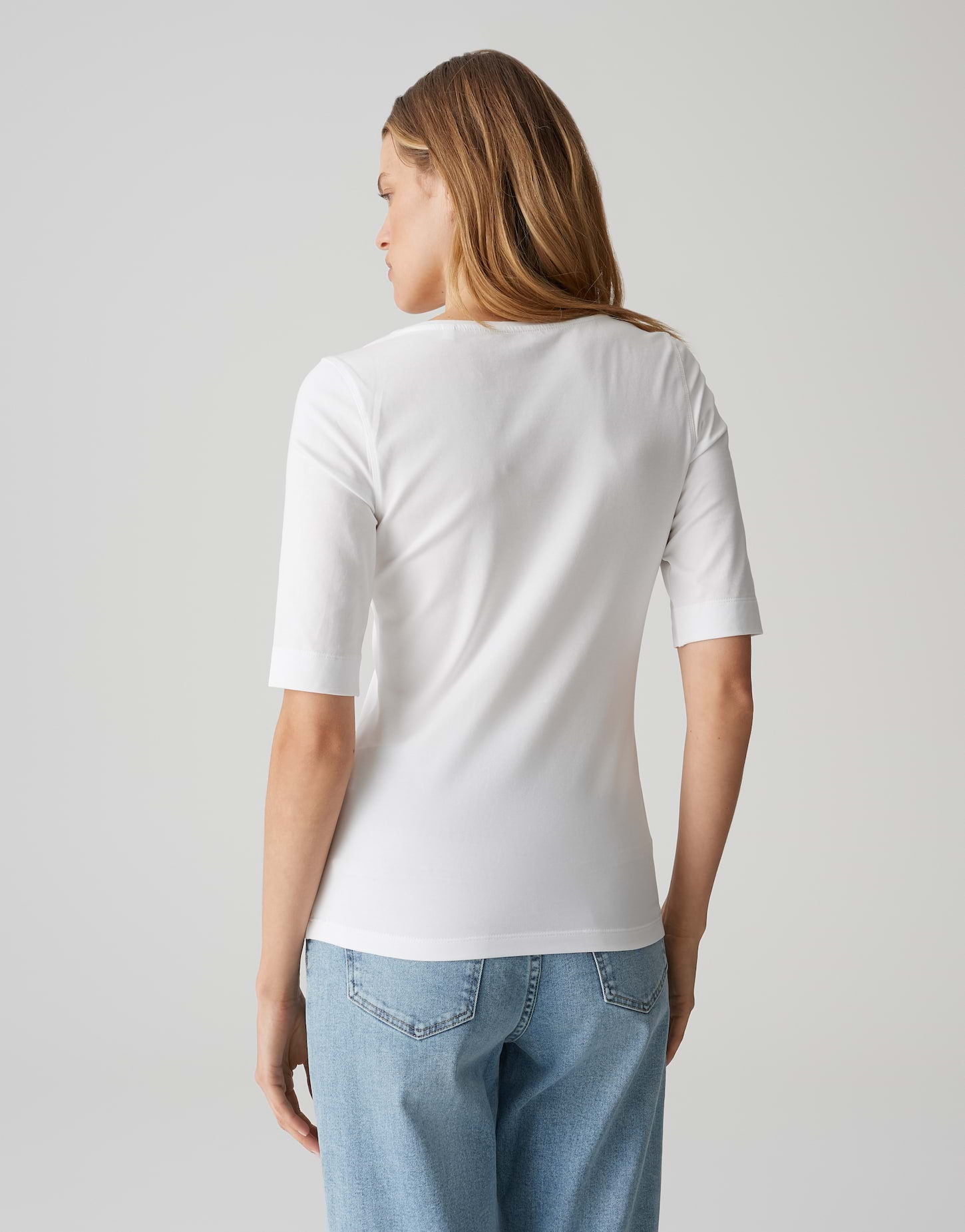 OPUS Damen T-Shirt schmale Passform elastischer Stoff