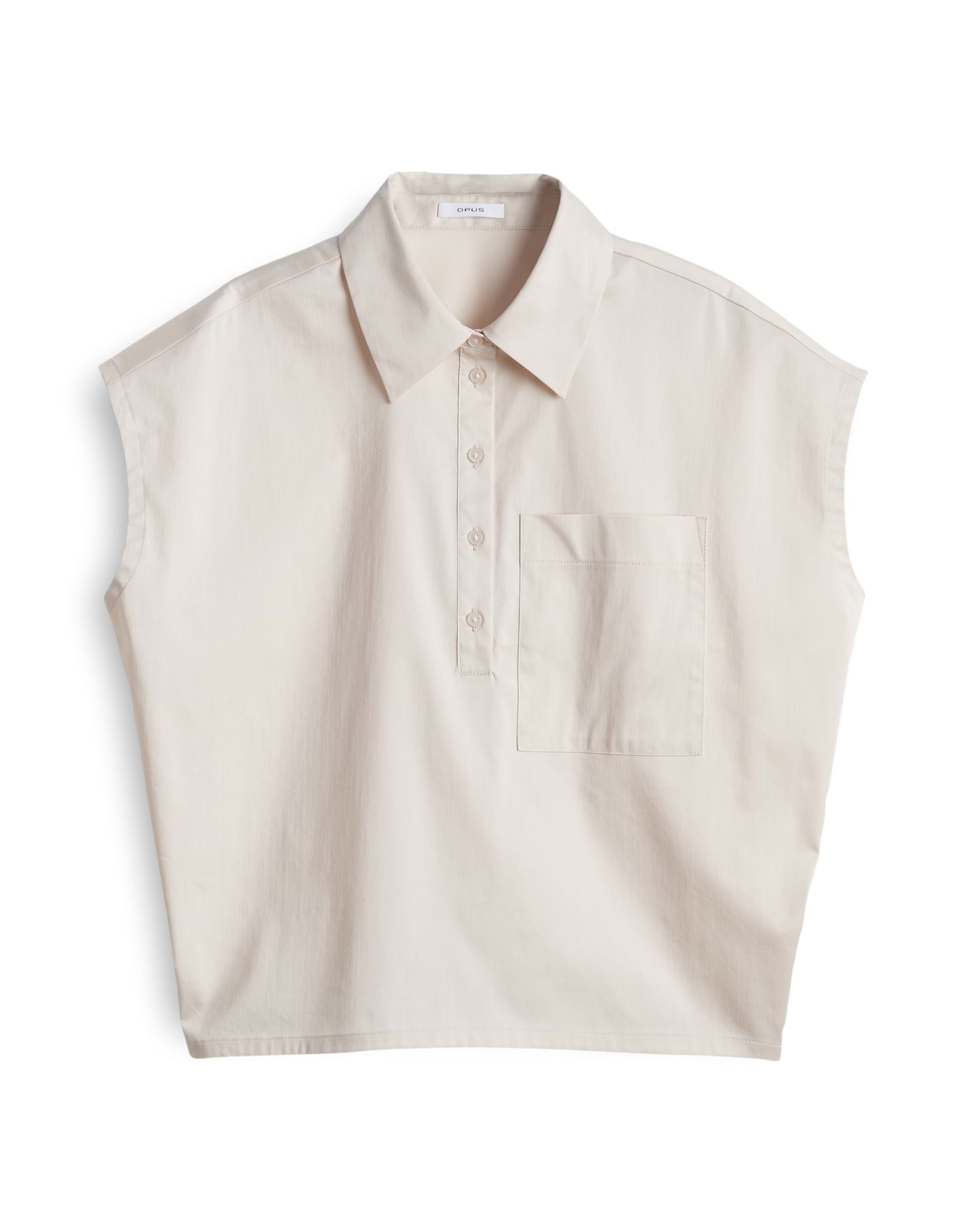 OPUS Hemdbluse Damen Kurzarm Webware elastisch Baumwolle