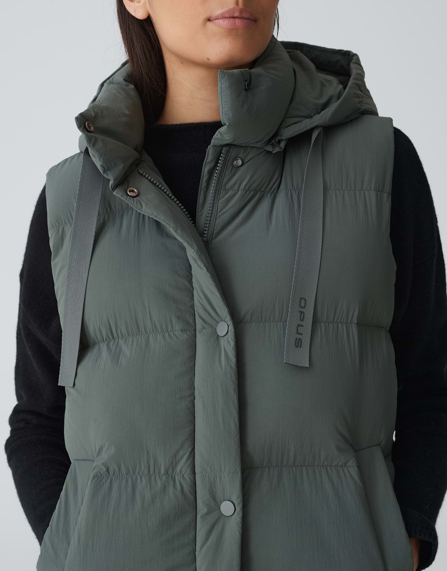 OPUS Wintermantel Damen in Grau mit recycelter Daunenfüllung