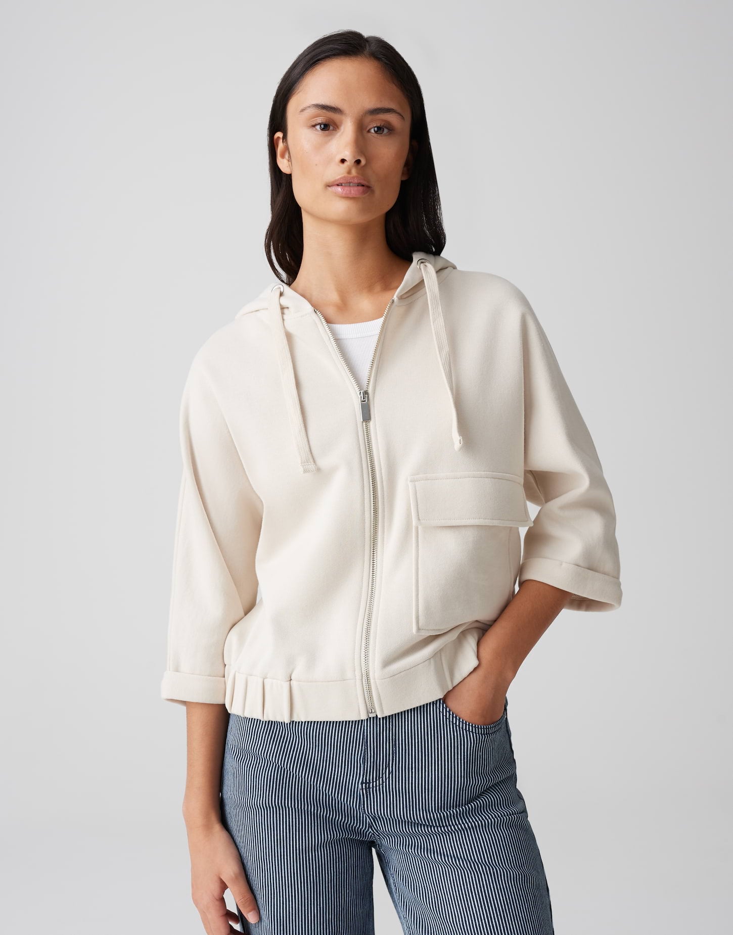 OPUS Hoodie Damen Kapuzenpullover mit Batwing Fit