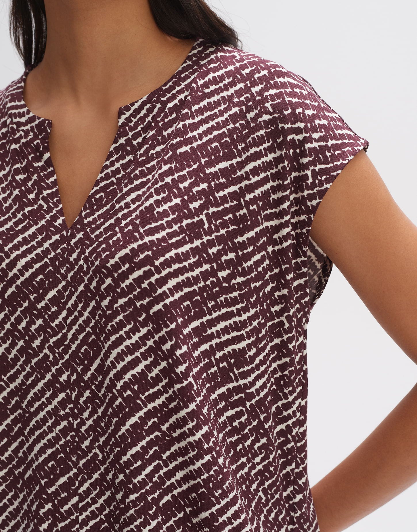 OPUS Basic T-Shirt Damen Basic Fit Viskose Elasthan