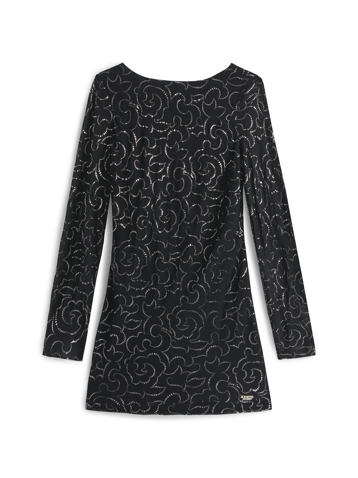TJW METALLIC AOP MINI LS DRESS