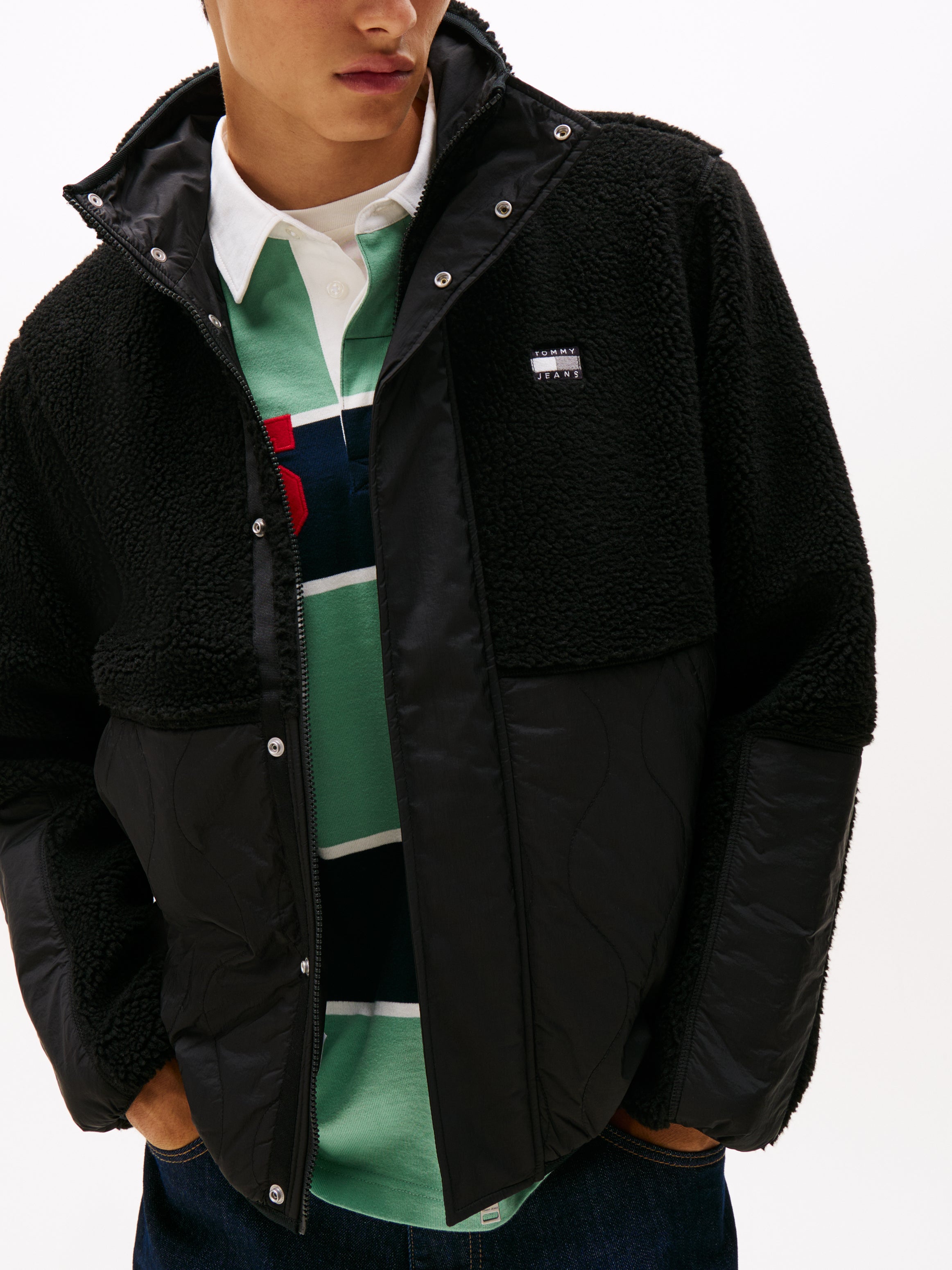 TJM ESSENTL MIX TEDDY JACKET EXT