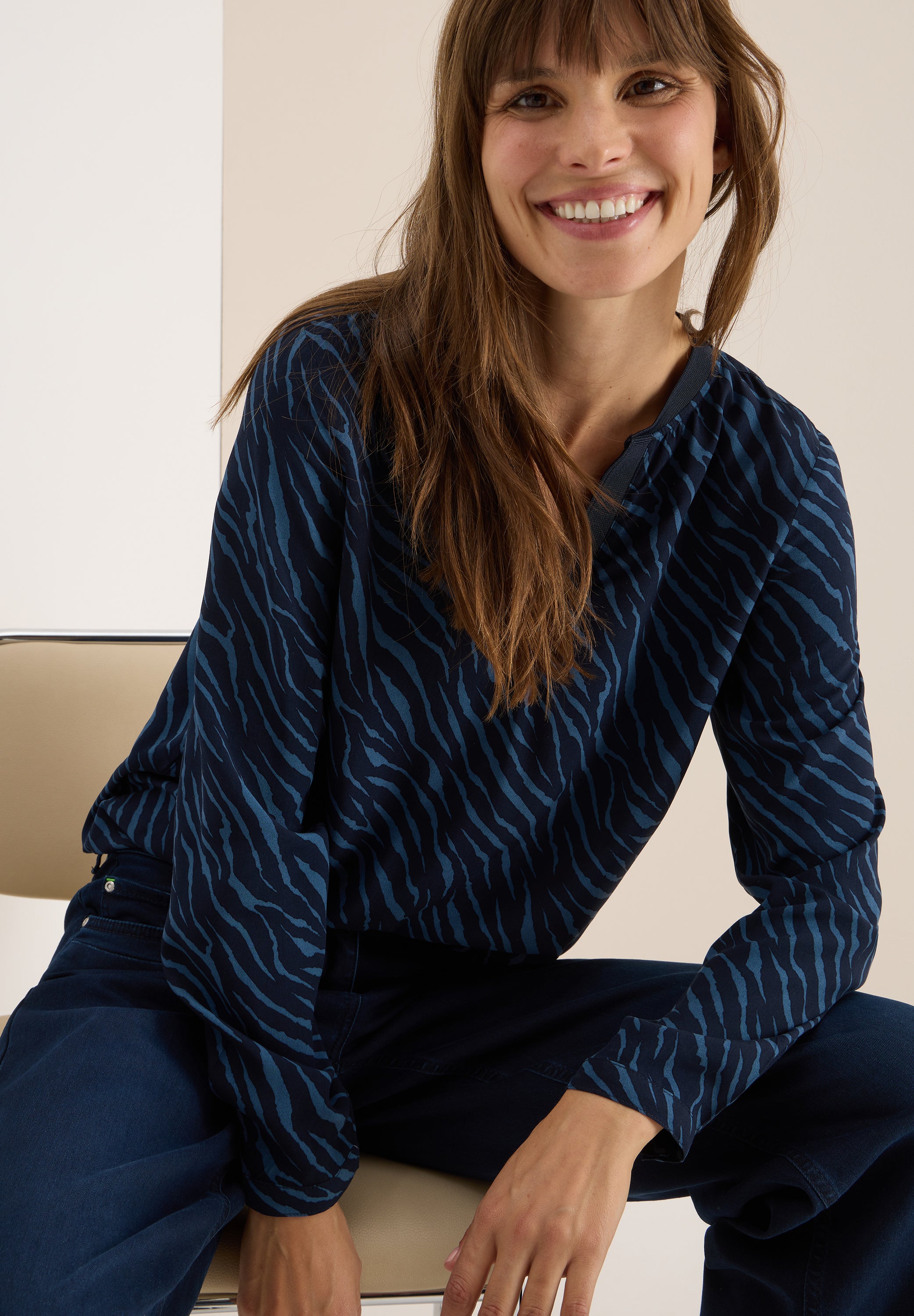 Bluse mit Zebra Print