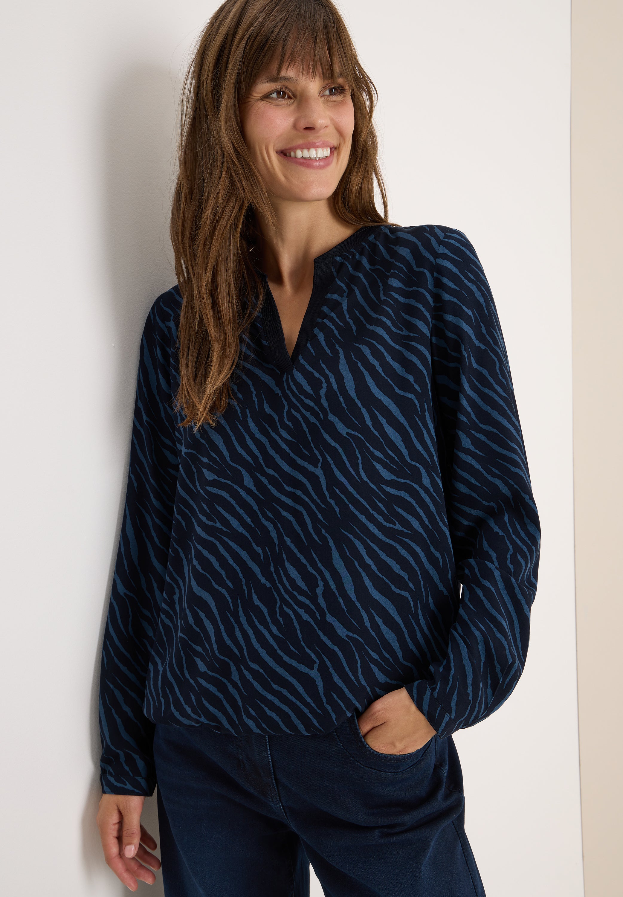 Bluse mit Zebra Print