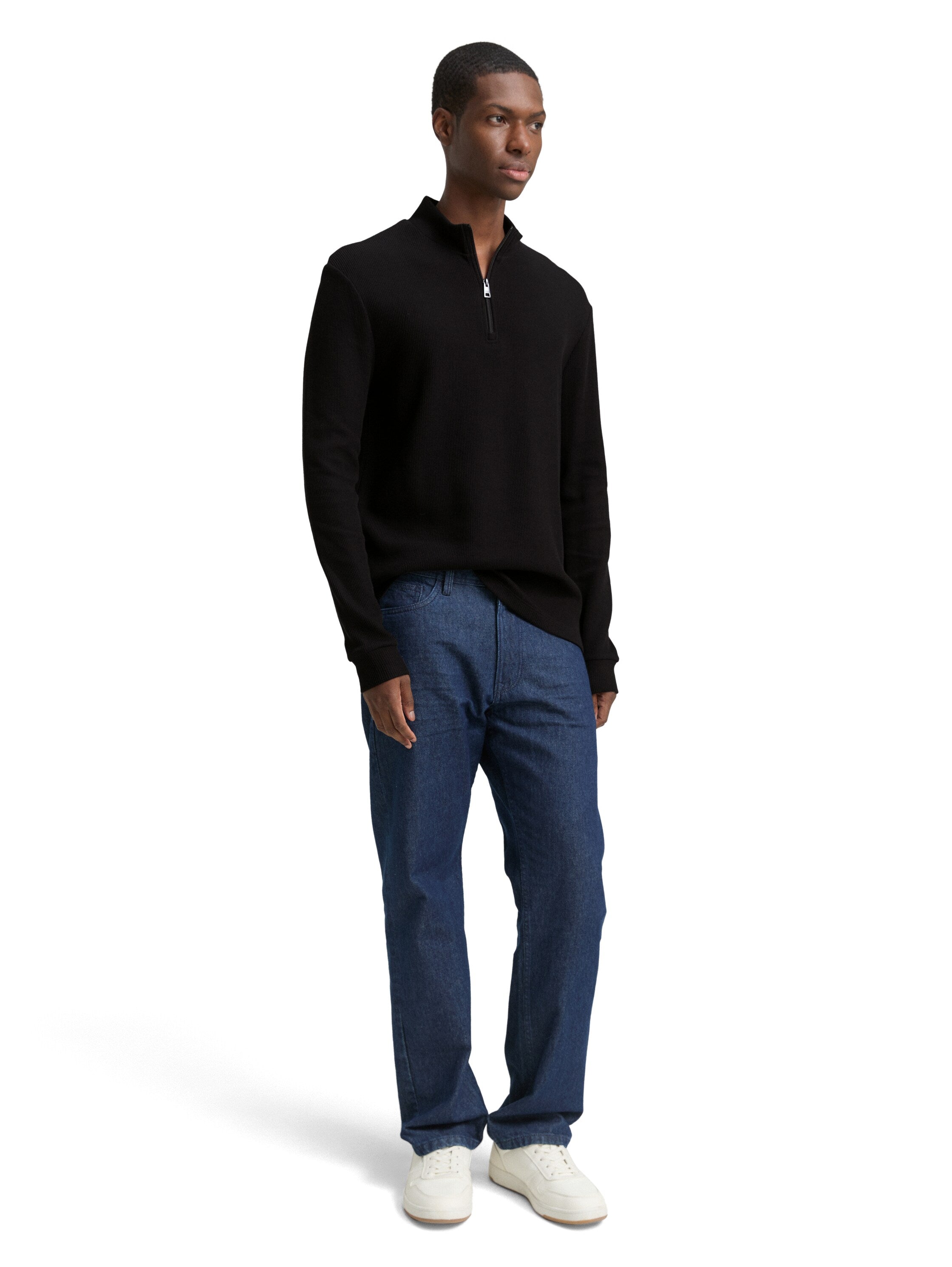 Troyer Langarmshirt mit Rippstruktur