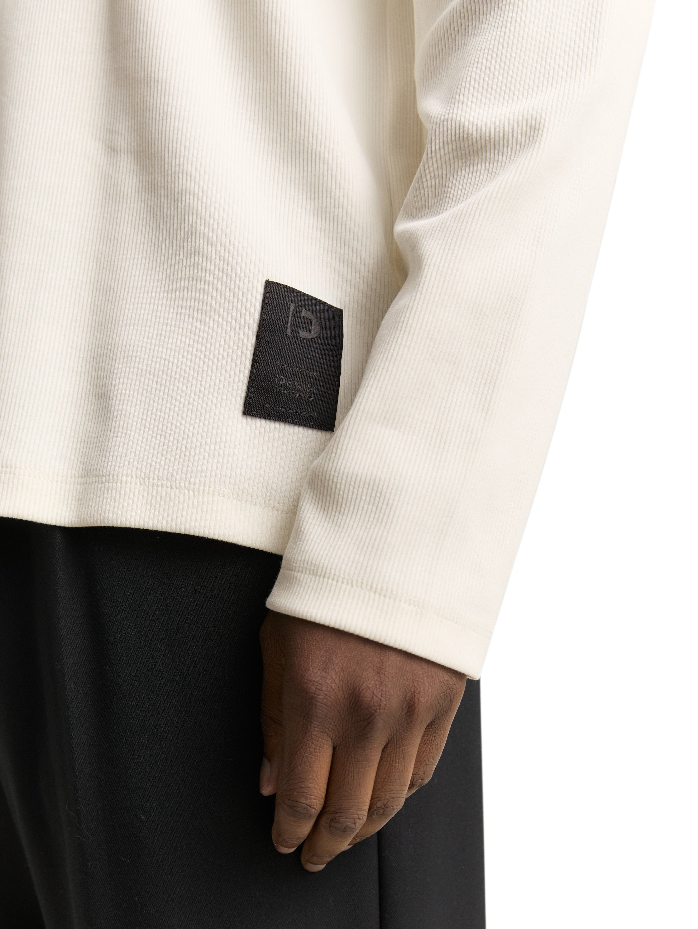 Langarmshirt mit Rippstruktur
