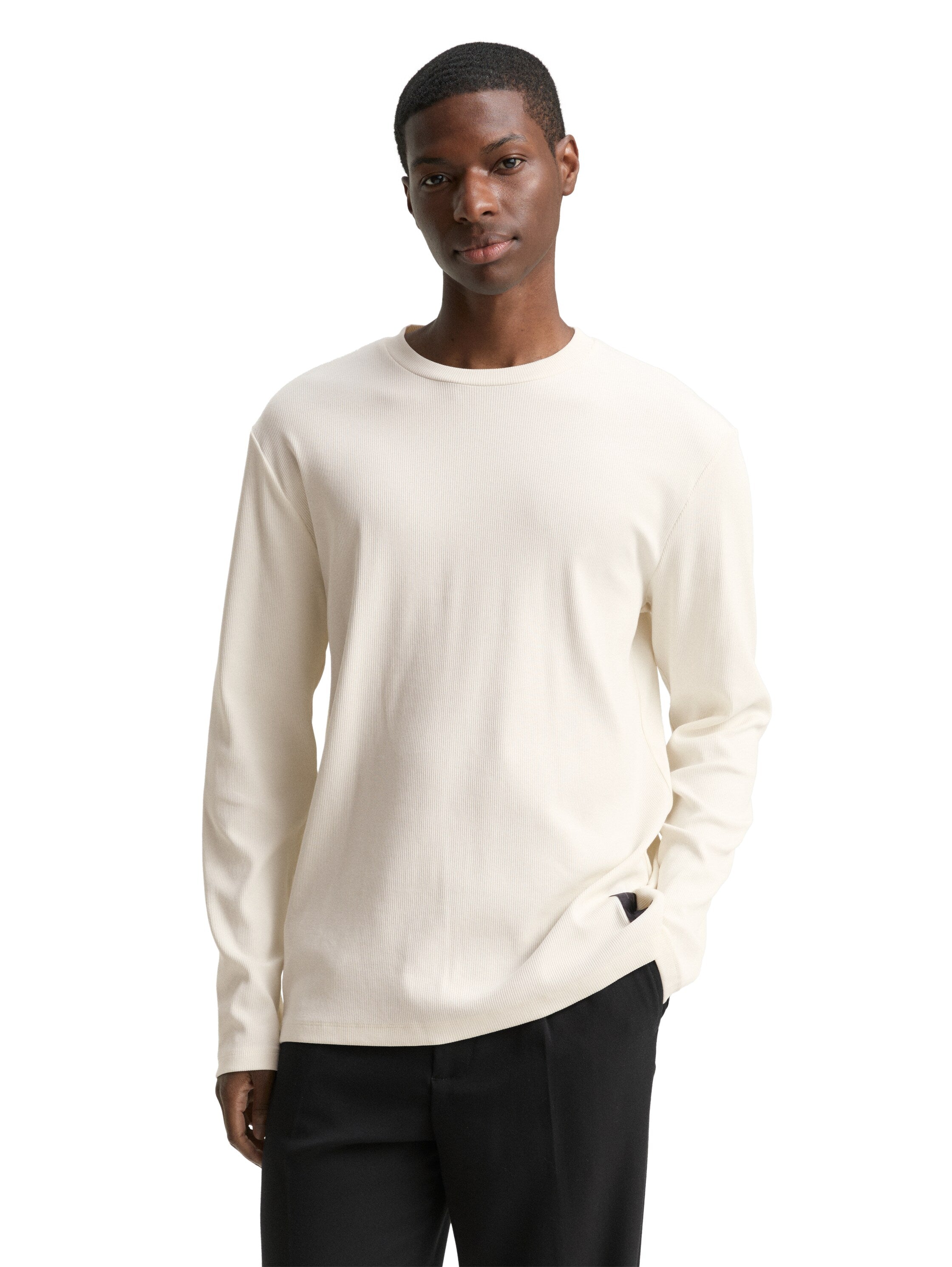 Langarmshirt mit Rippstruktur