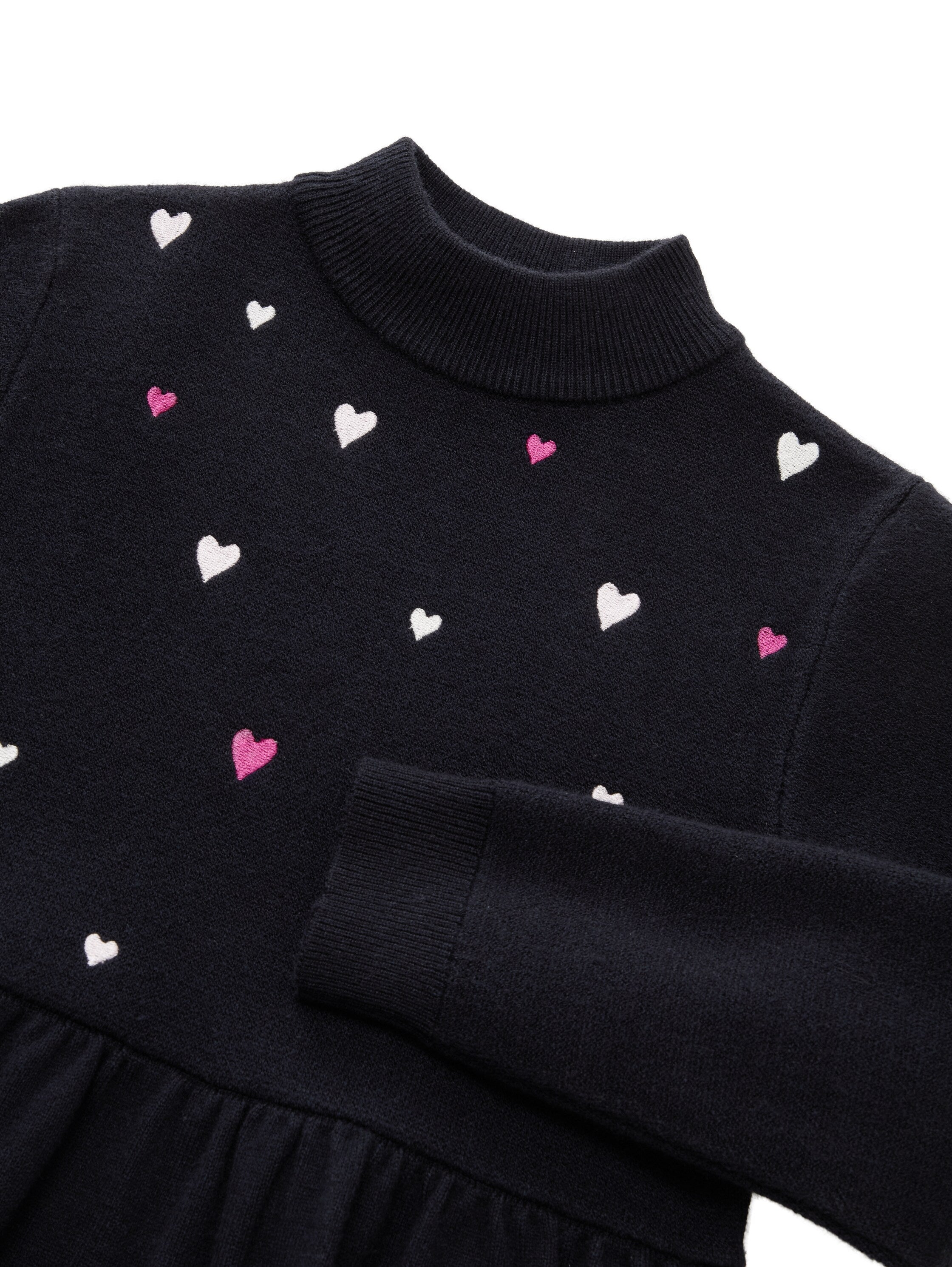 Mini-Strickkleid mit Stickerei