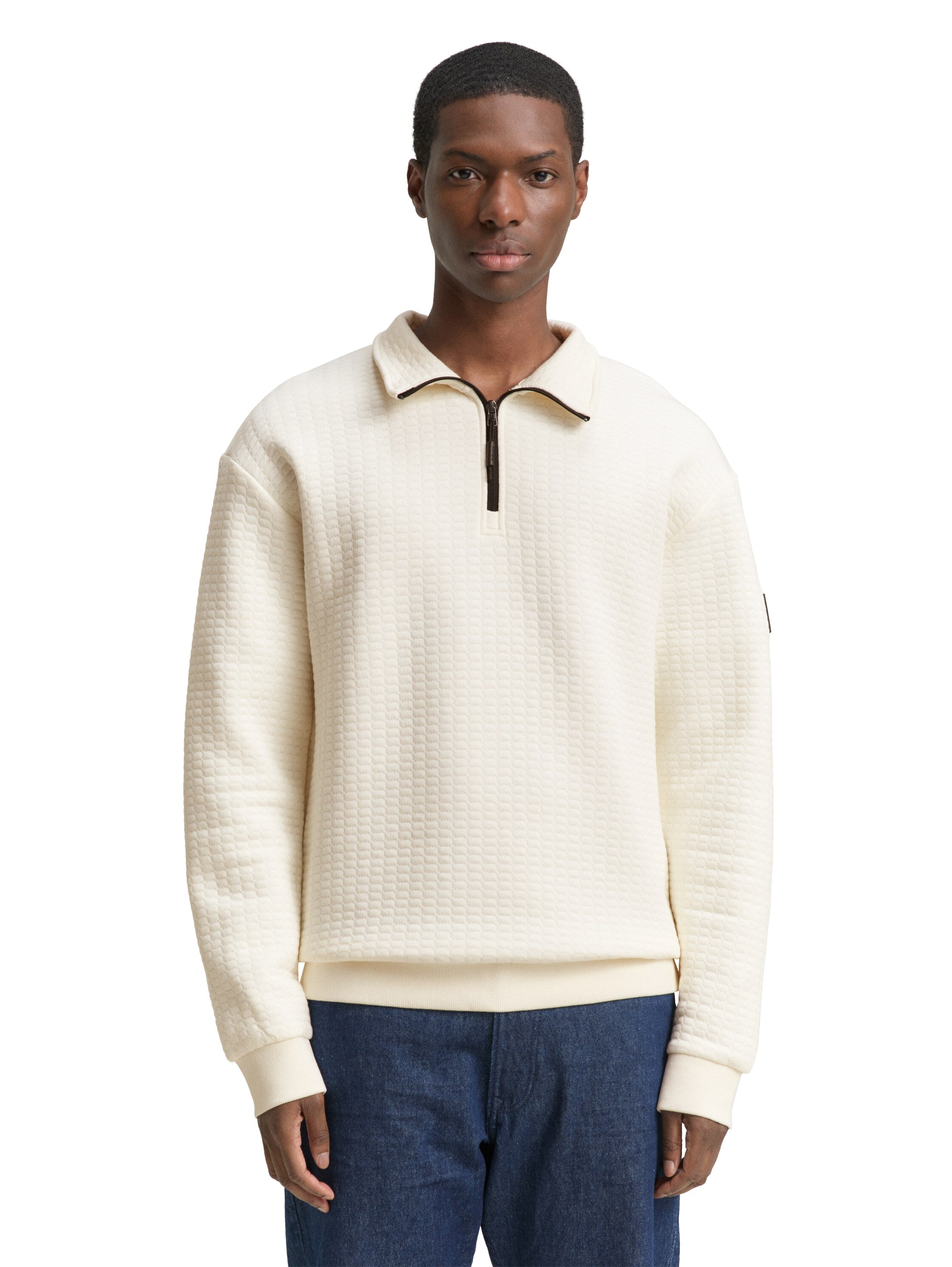 Troyer Sweatshirt mit Logo-Badge
