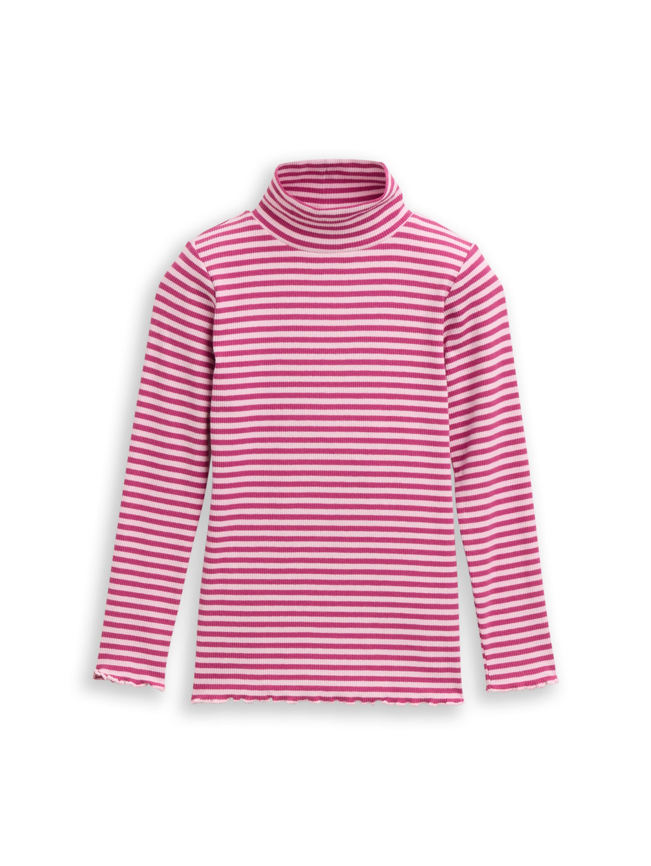 Ripp Langarmshirt mit Streifenmuster