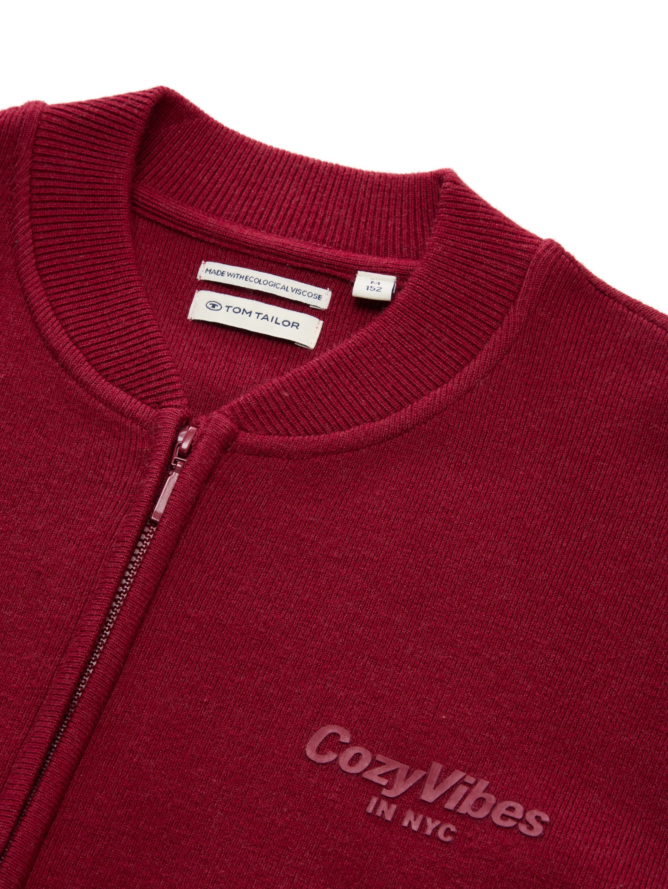 Bomber Cardigan mit Reißverschluss