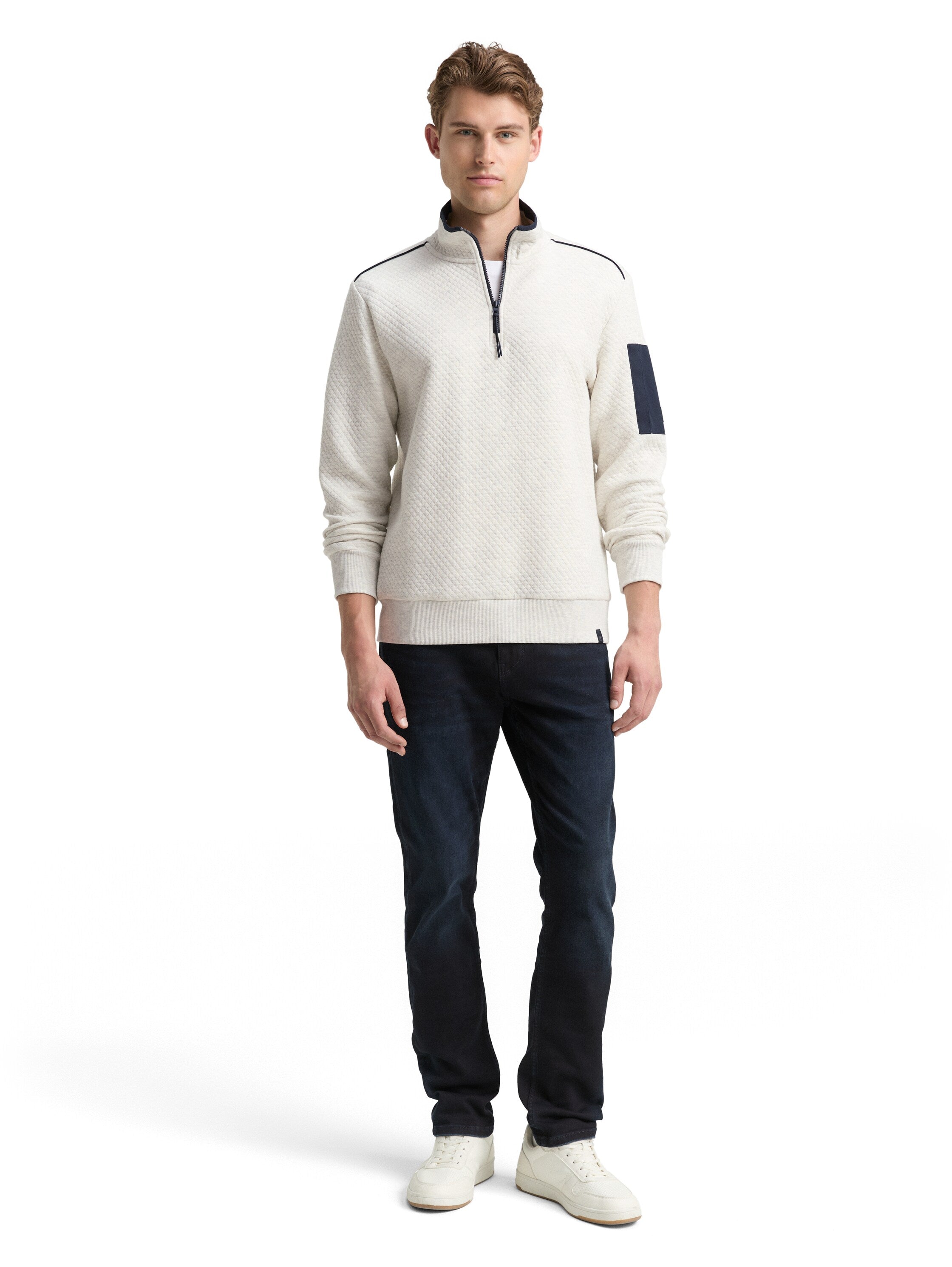 Troyer Sweatshirt mit Ärmeltasche