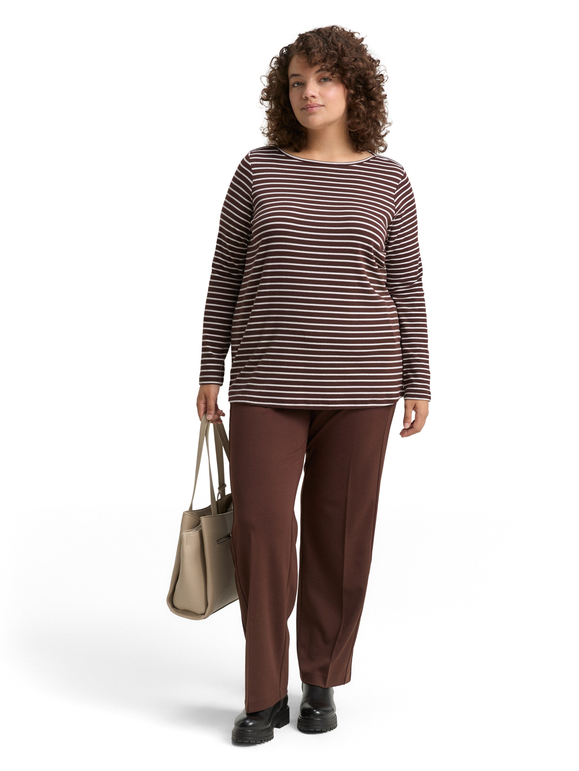 Plus Size - Langarmshirt mit Streifenmuster