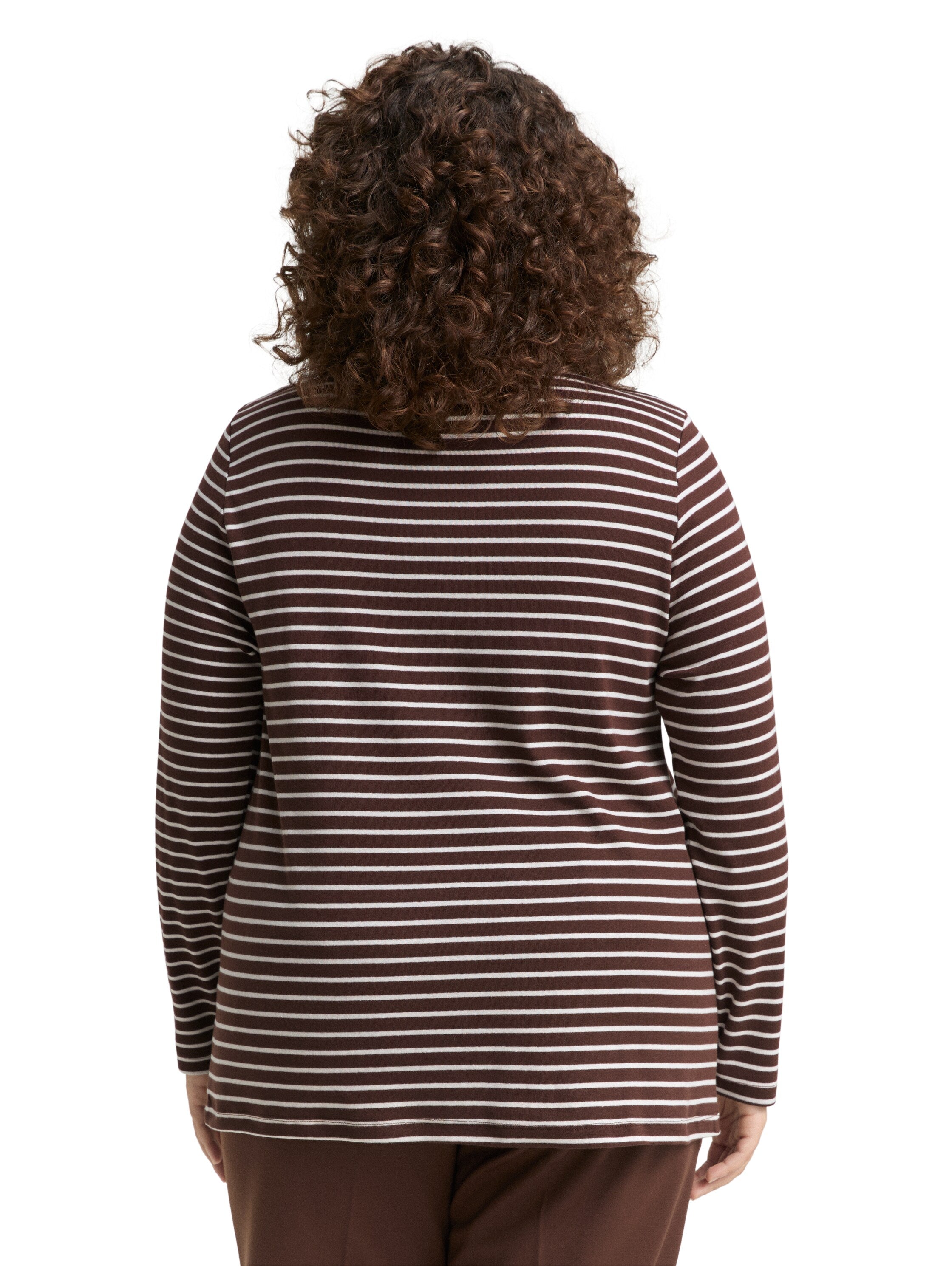 Plus Size - Langarmshirt mit Streifenmuster