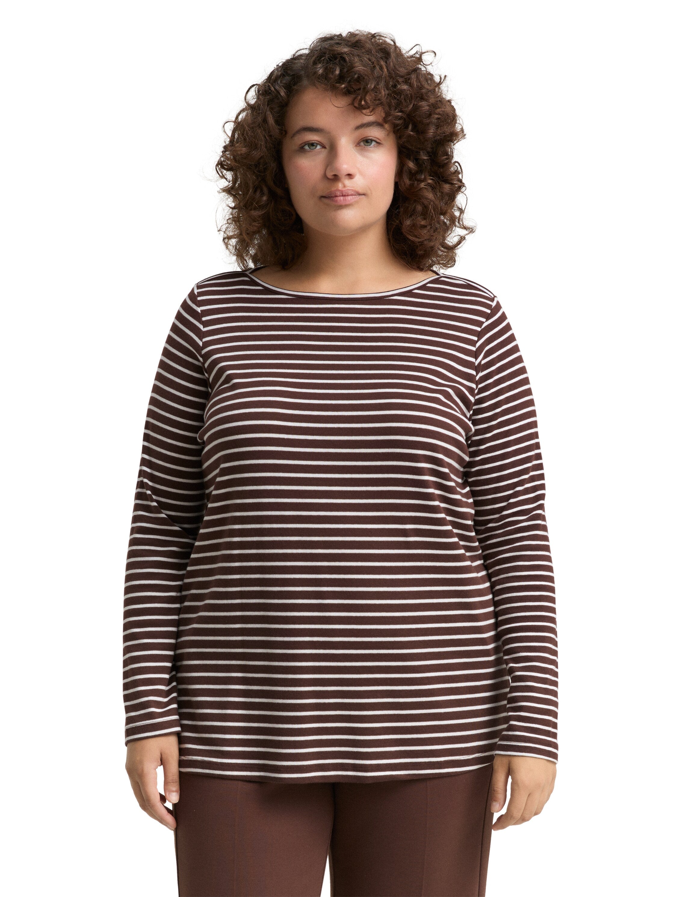 Plus Size - Langarmshirt mit Streifenmuster