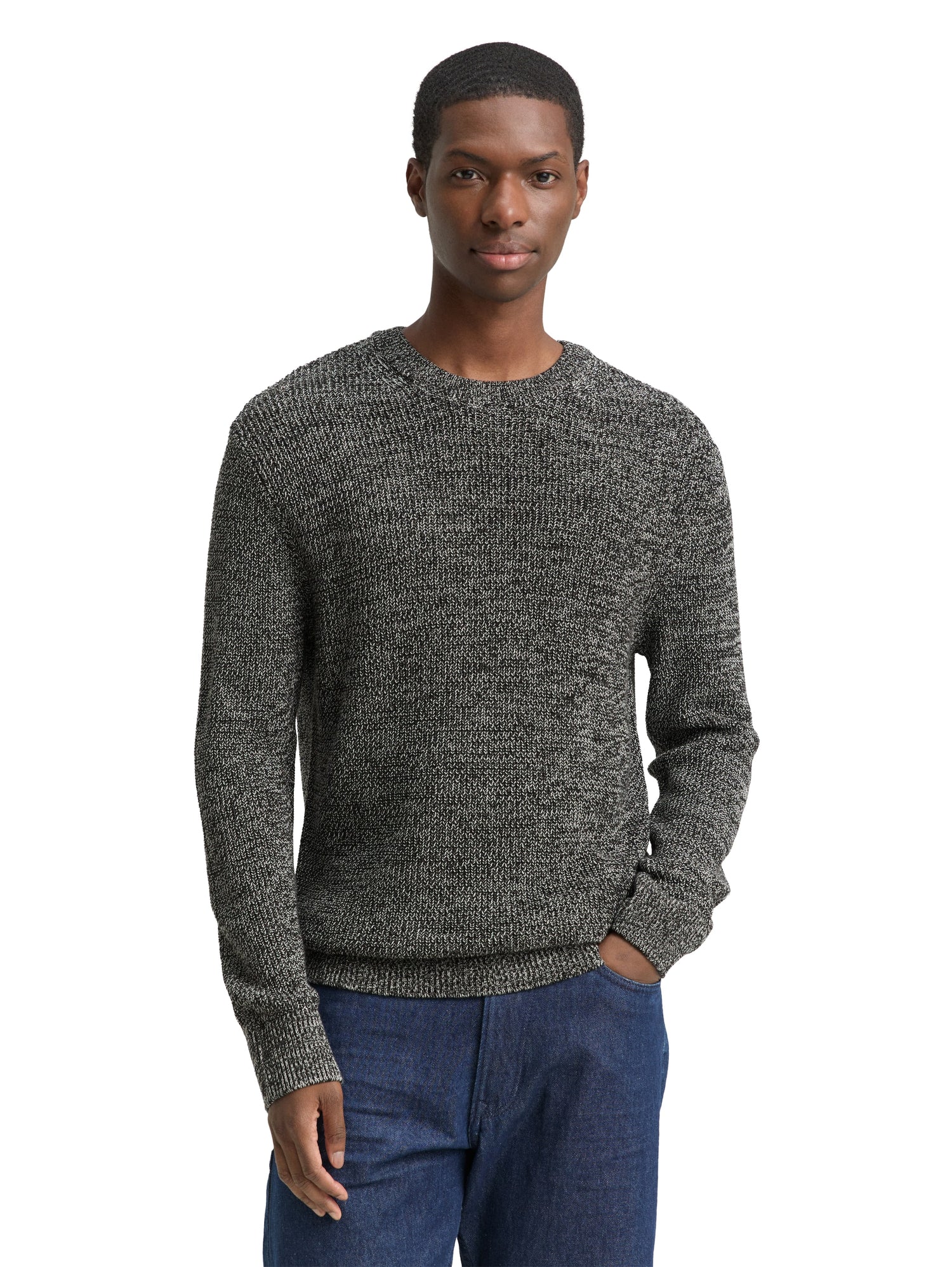 Strickpullover mit Rundhalsausschnitt