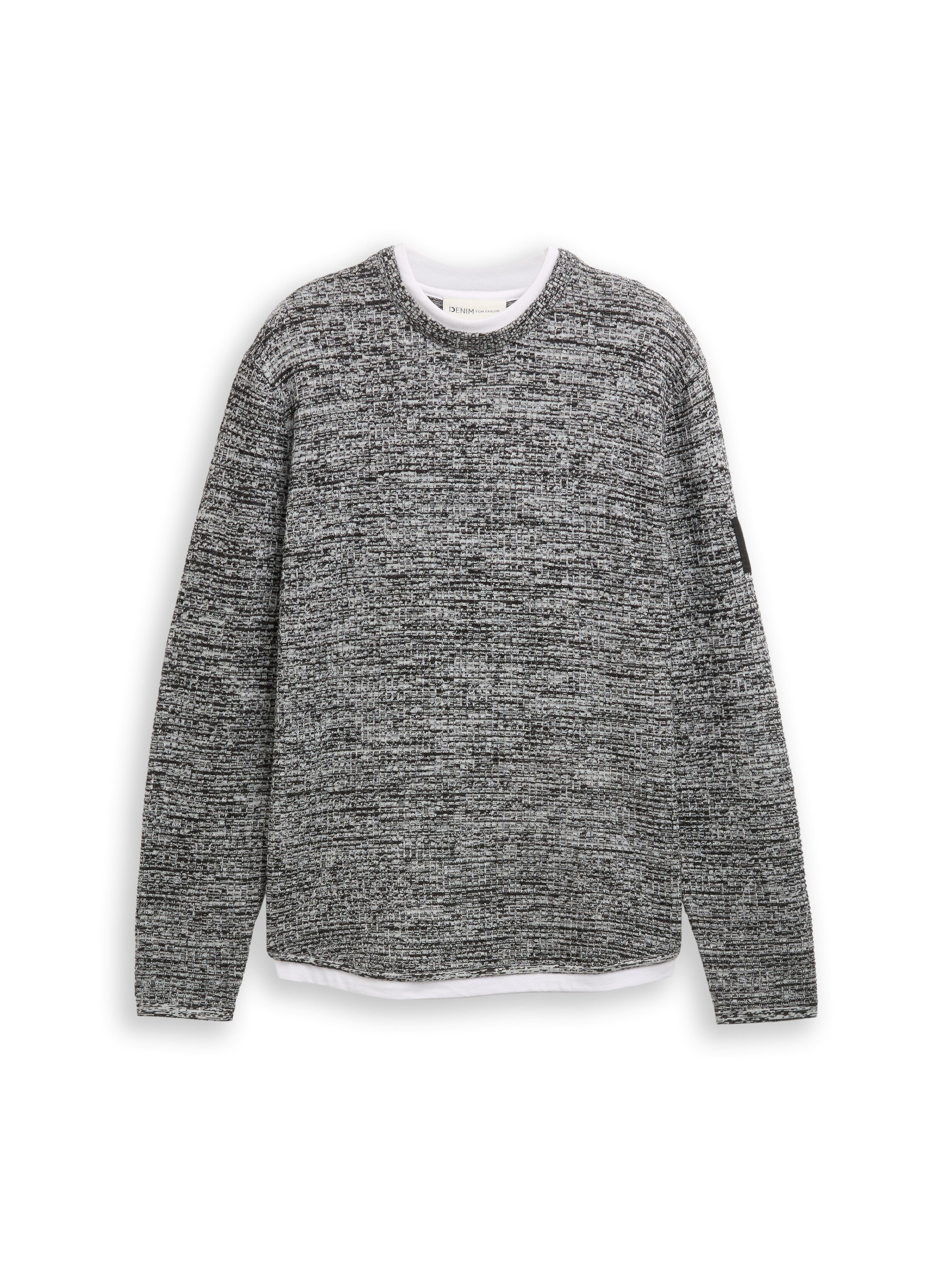 Strickpullover im 2-in-1-Look