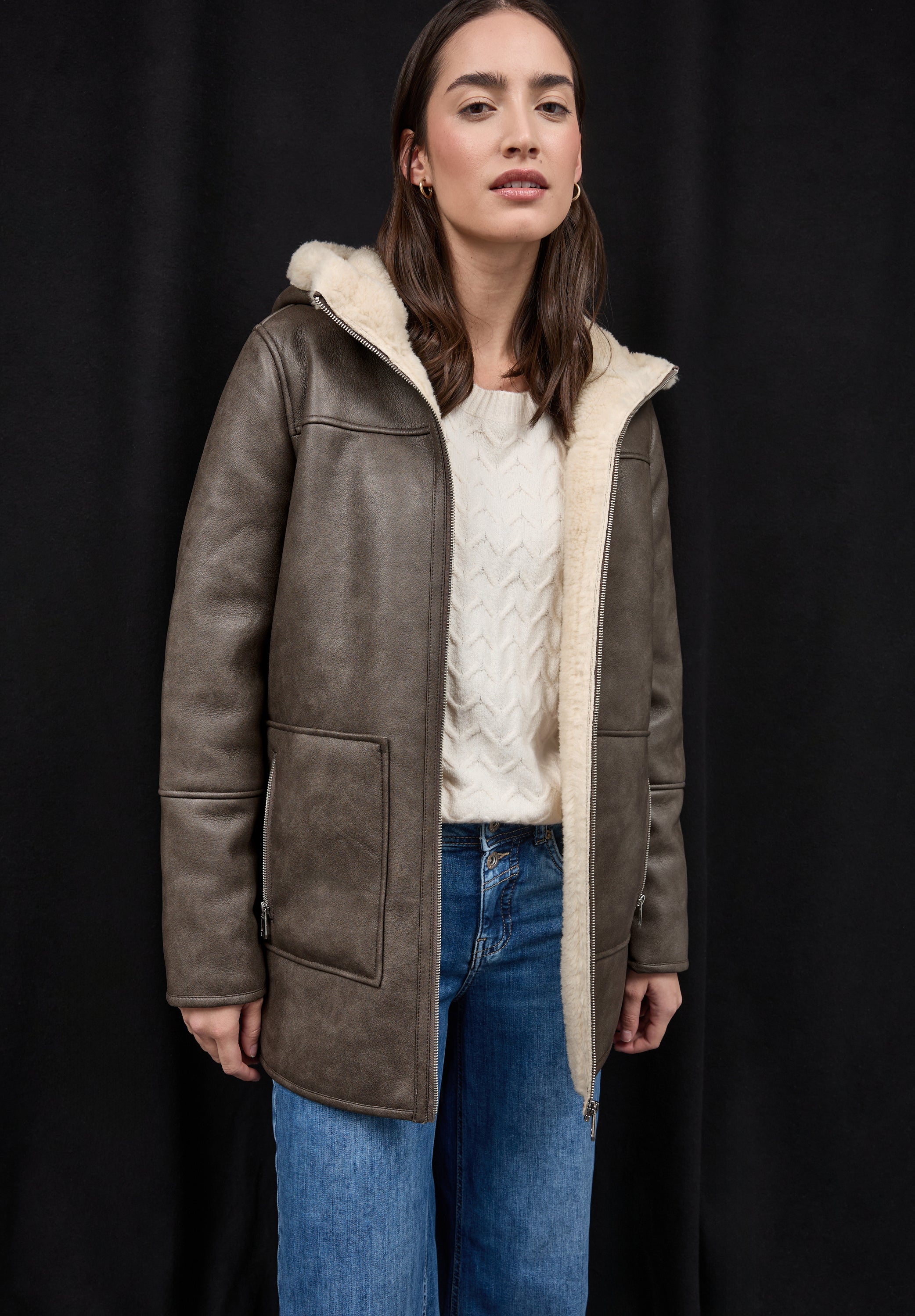Leder-Look Jacke