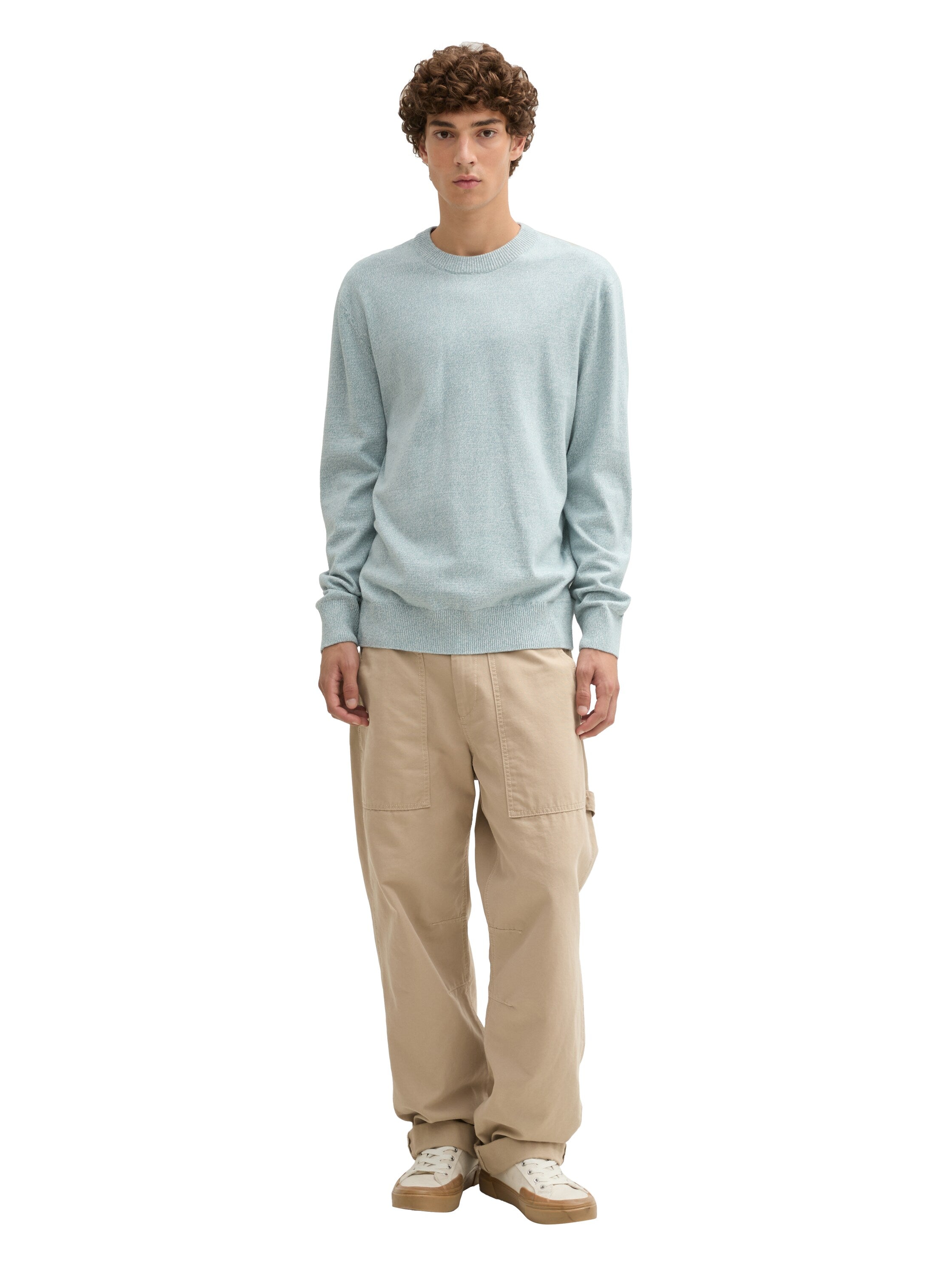 Basic Strickpullover aus Baumwolle