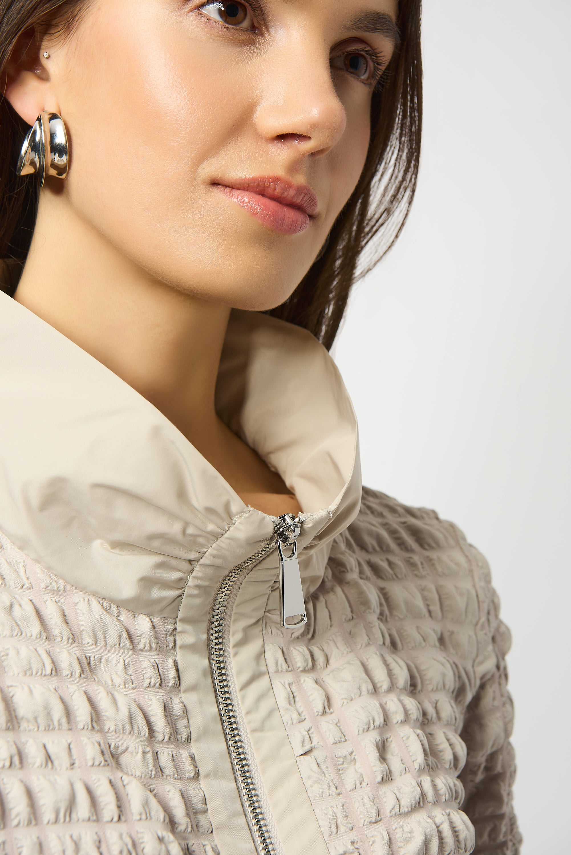 A-Linien-Oberteil aus Bubble-Jacquard