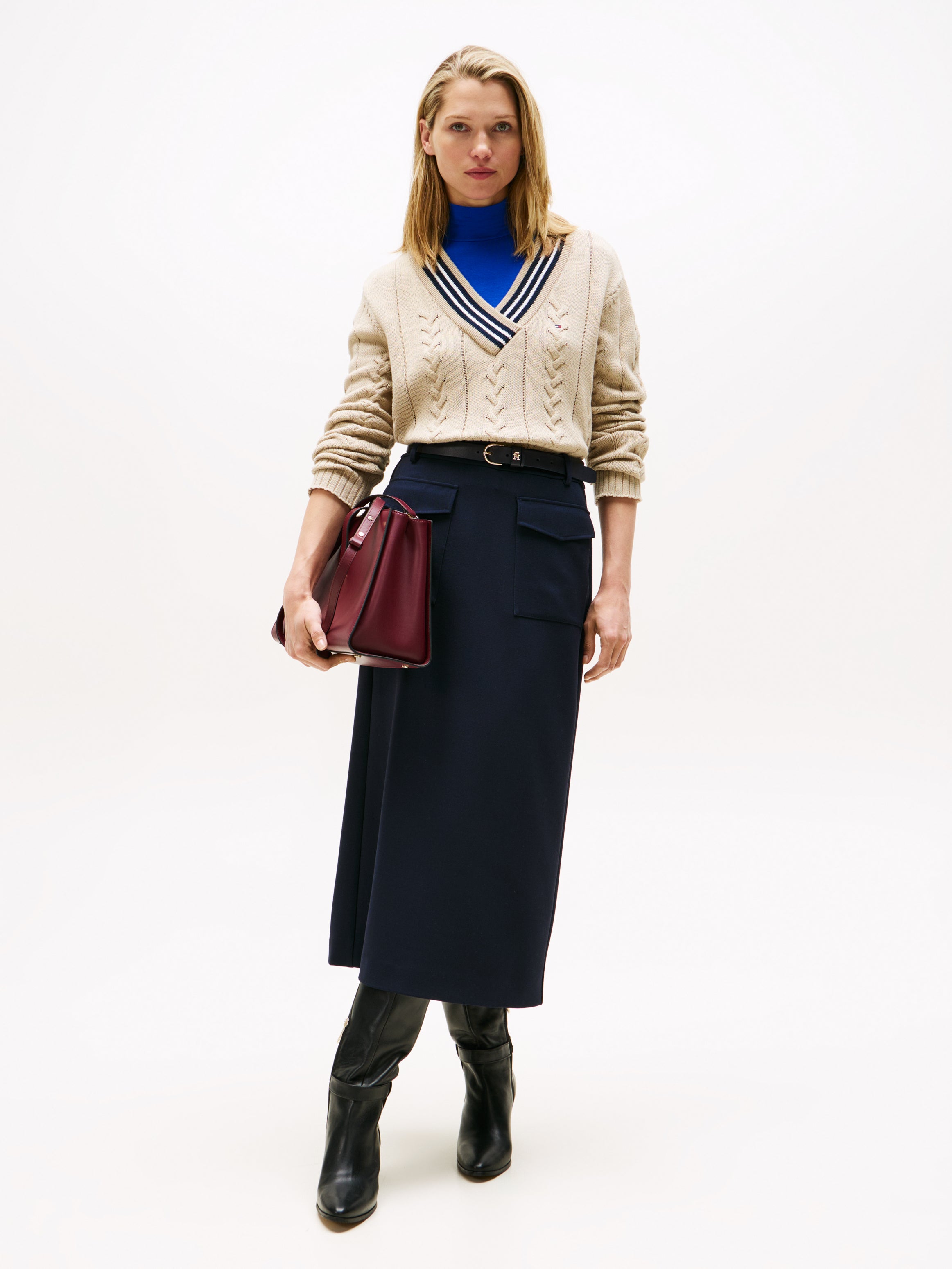 PUNTO TAILORED MIDI SKIRT