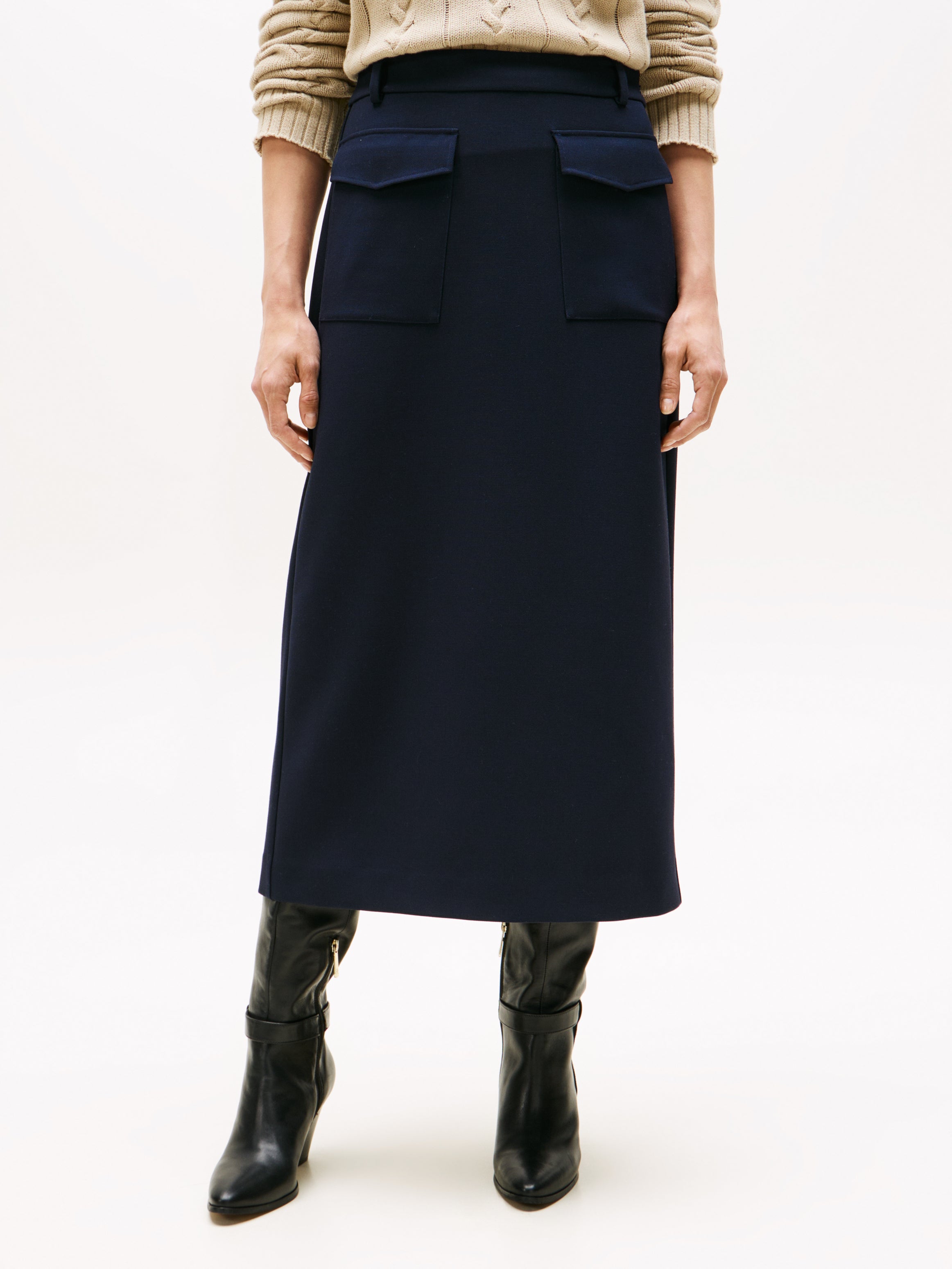 PUNTO TAILORED MIDI SKIRT