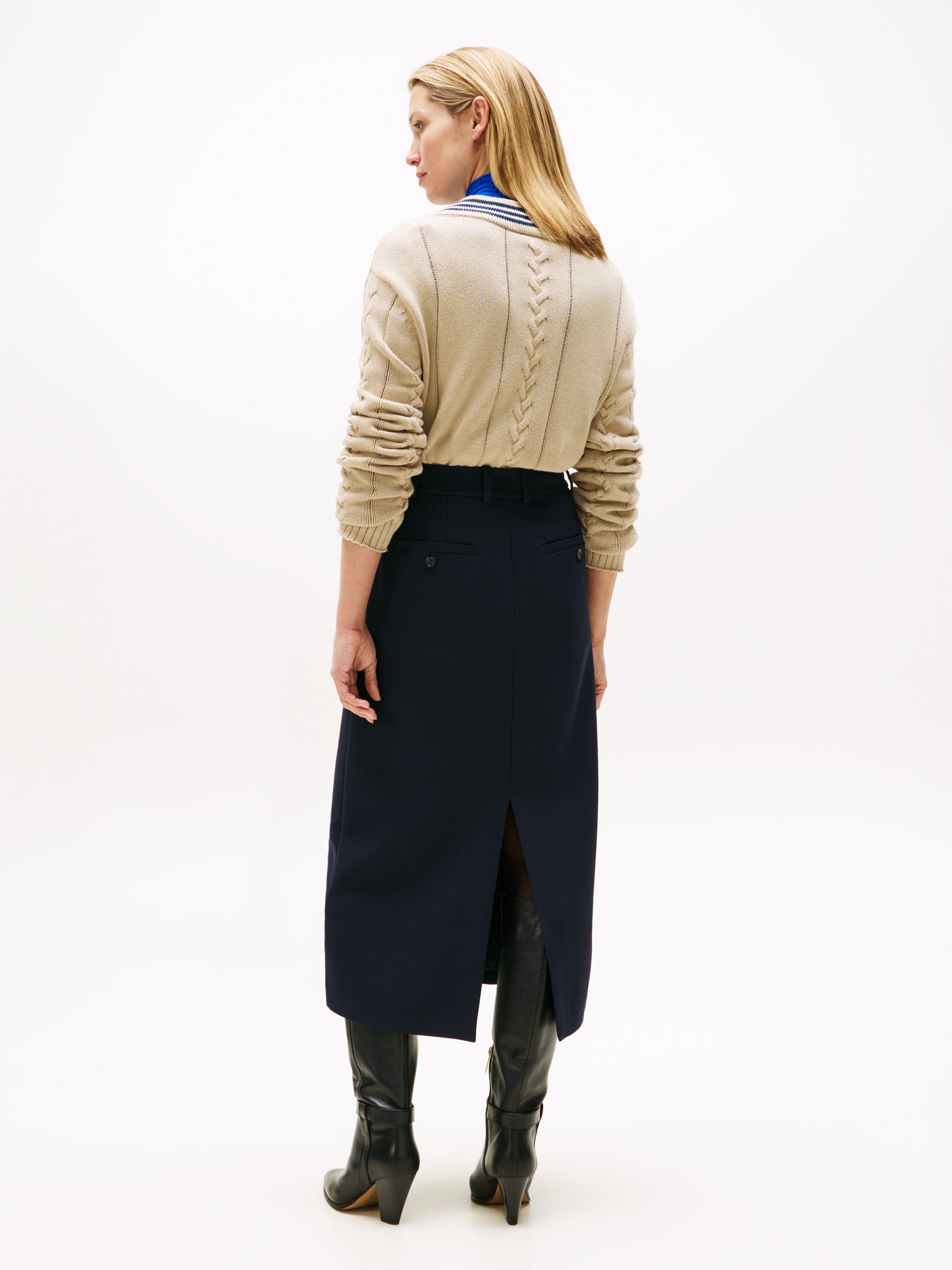 PUNTO TAILORED MIDI SKIRT