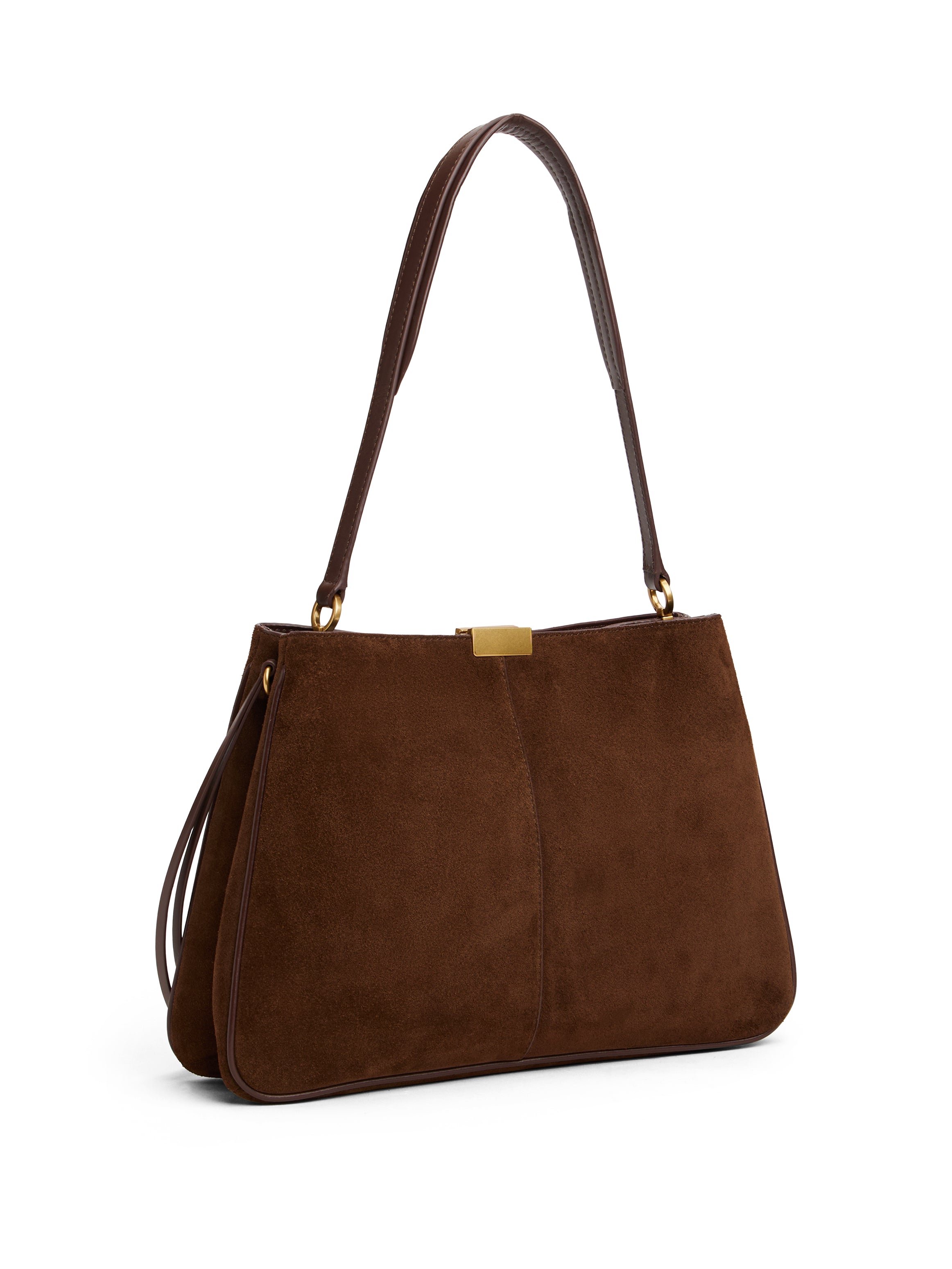 CASUAL LEATHER SHOULDER BAG SUED