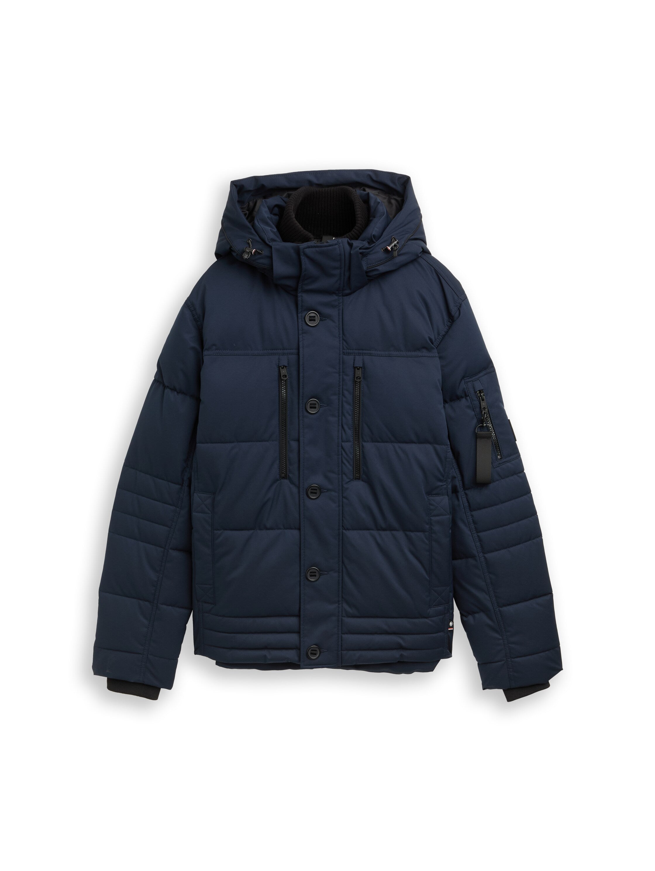 Puffer-Jacke mit abnehmbarer Kapuze