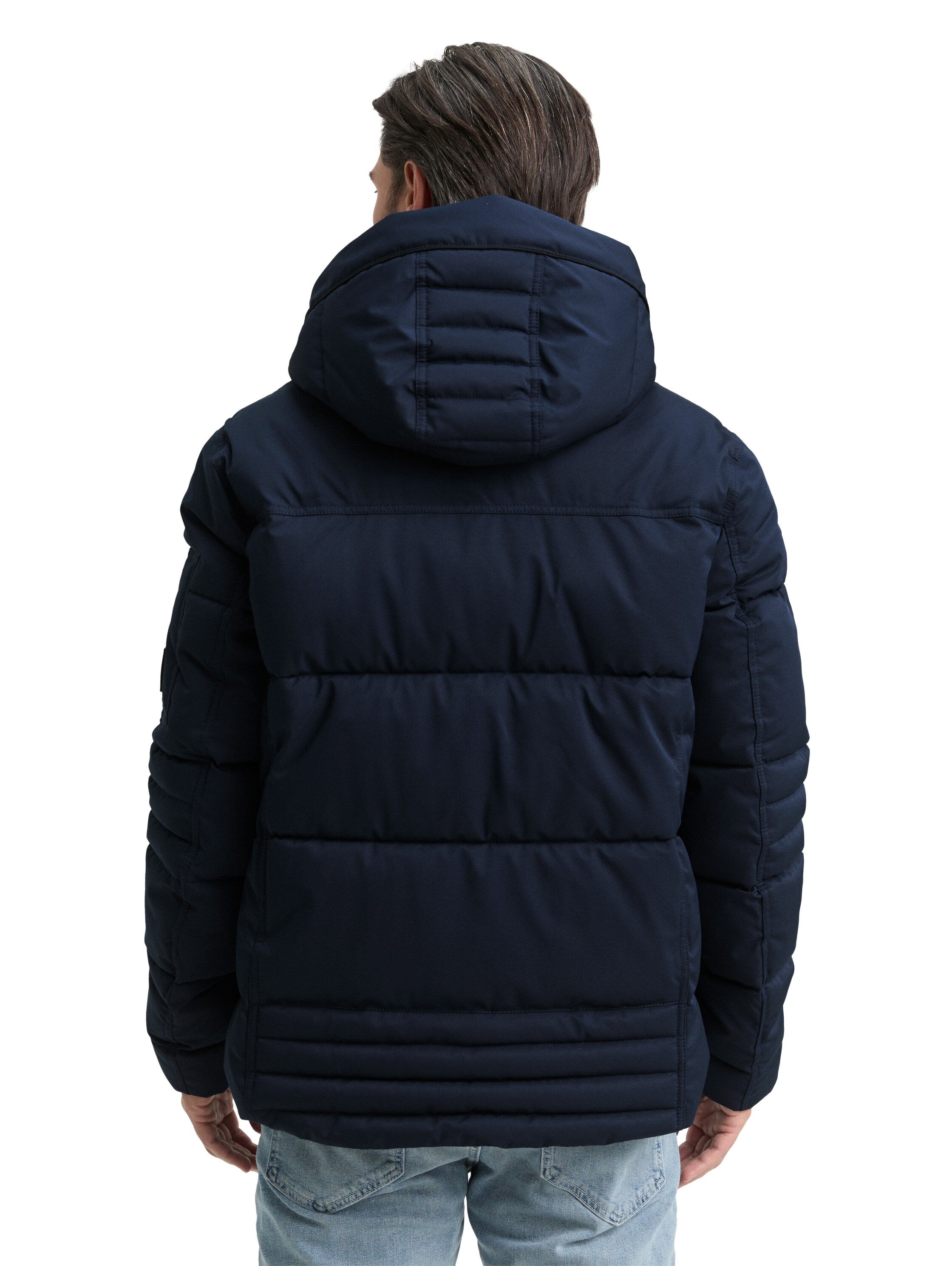 Puffer-Jacke mit abnehmbarer Kapuze