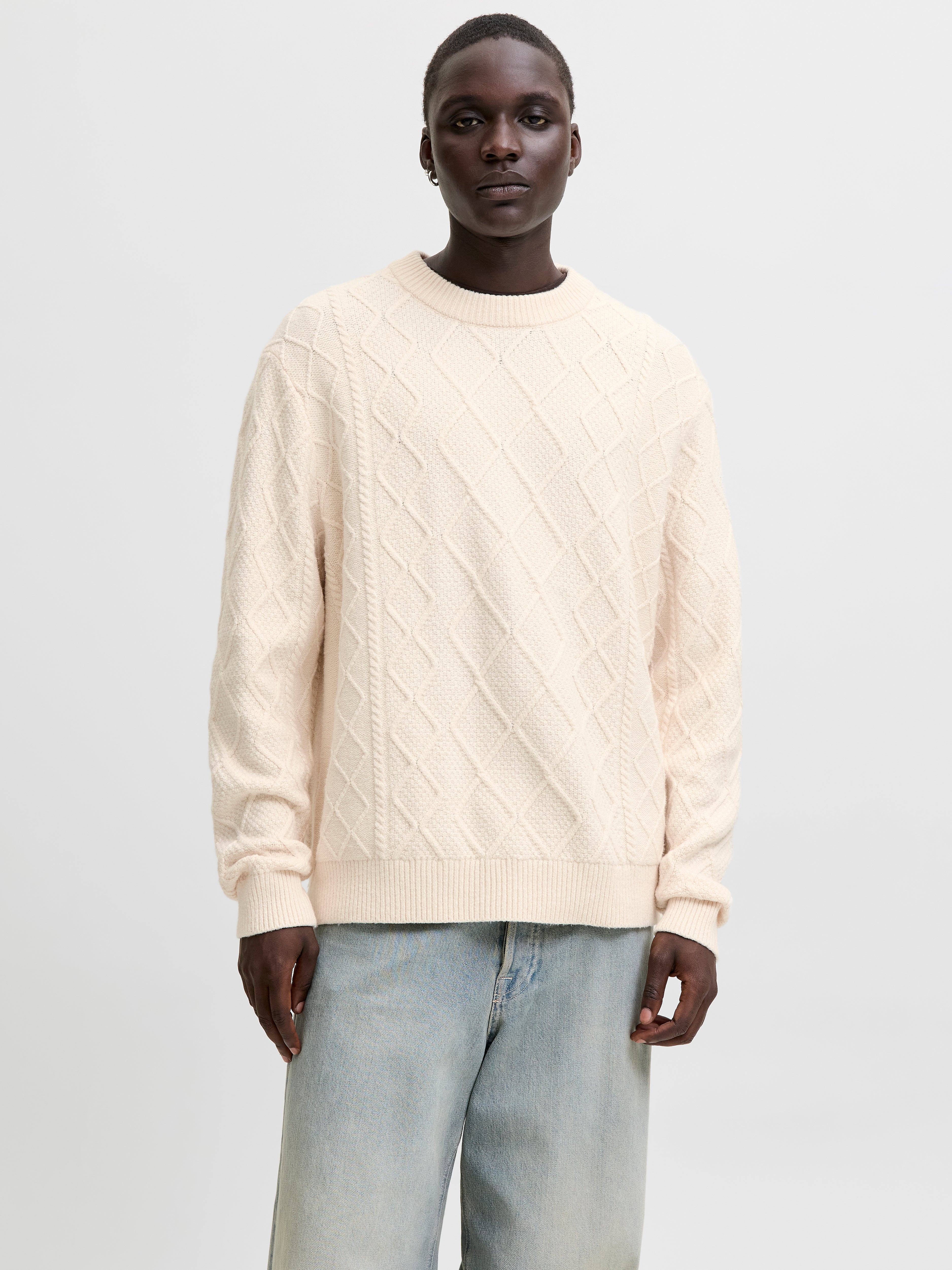 JORCAMBRIDGE KNIT CABLE CREW NECK
