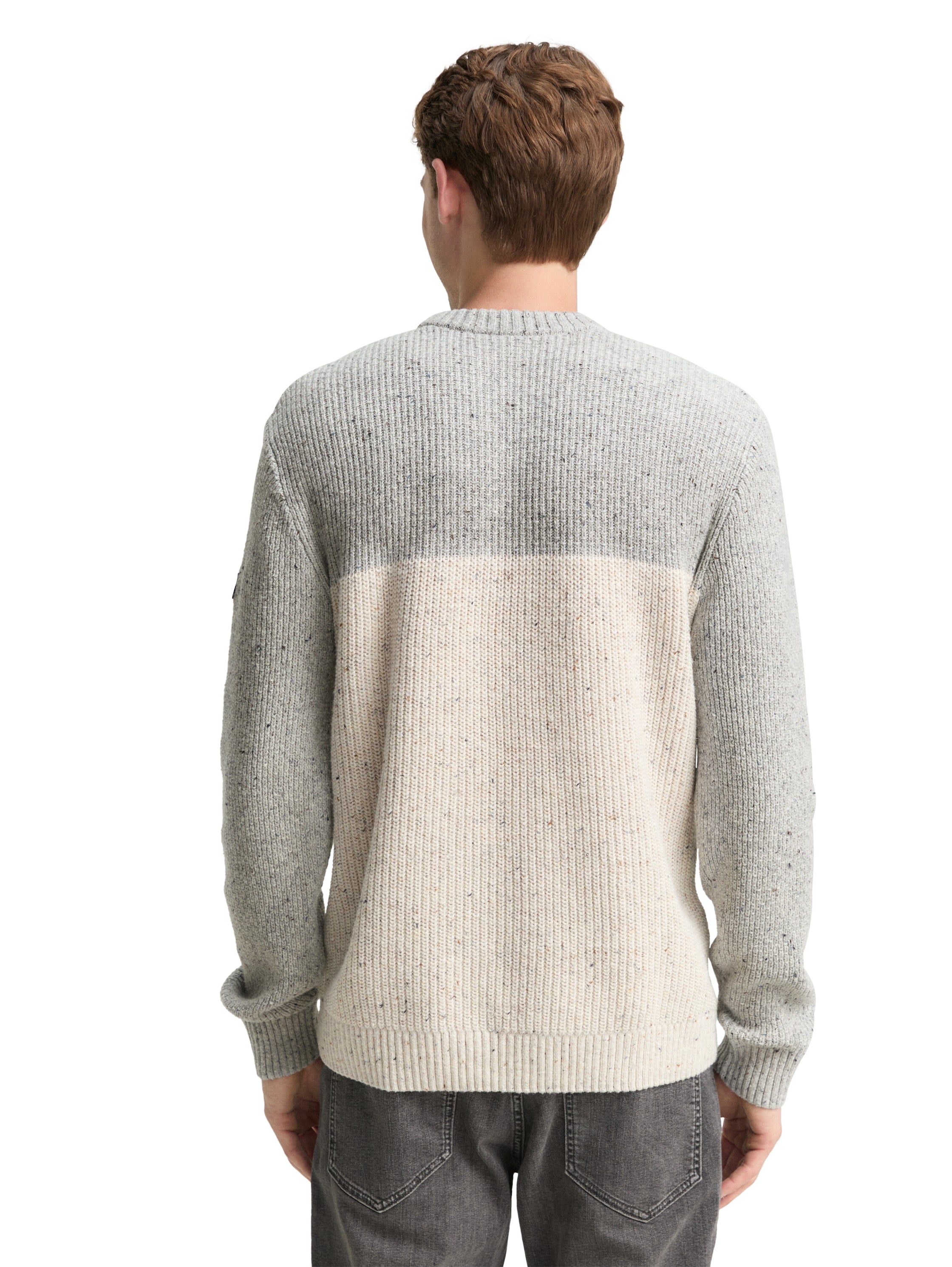 Strickpullover mit Strukturmix