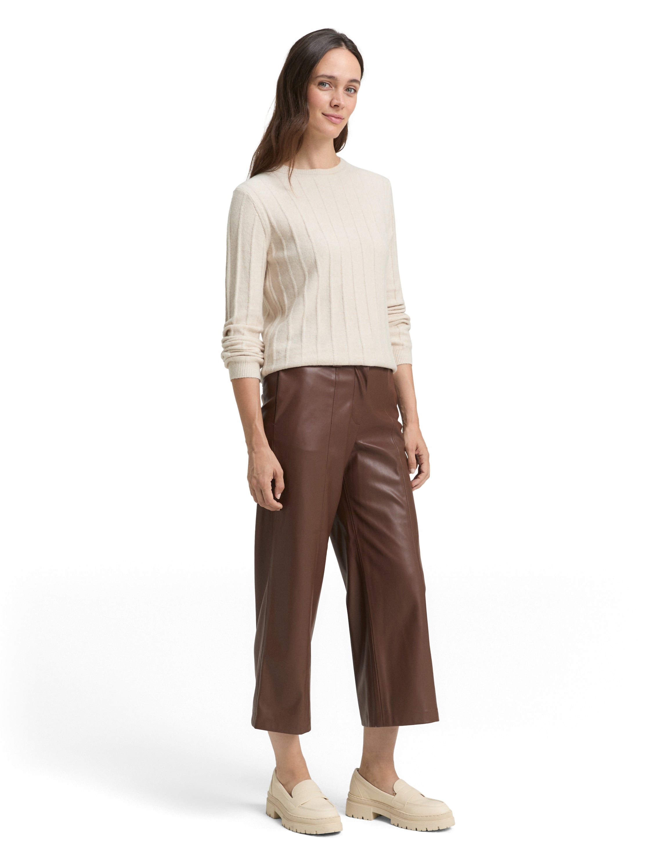 Culotte Hose in Lederoptik